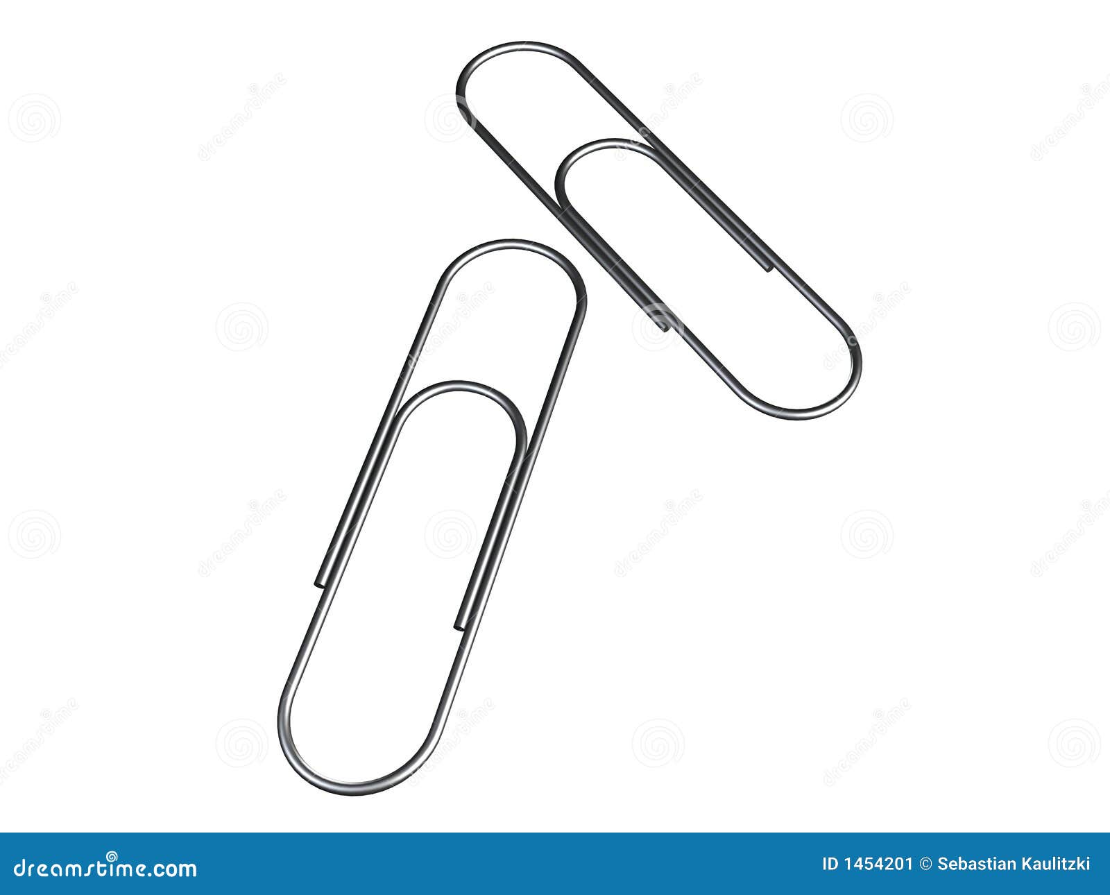 Paper clips stock illustration. Illustration of note, macro 1454201