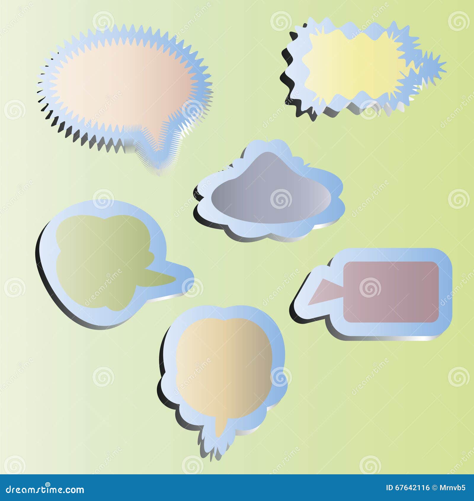 paper cloud desires. icons set. .
