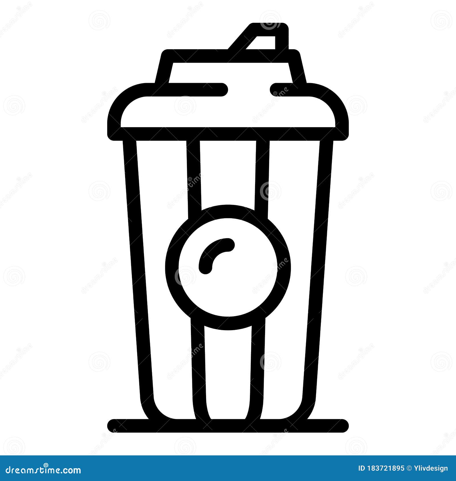 Download Paper Coffee Cup Icon, Outline Style Stock Vector - Illustration of fast, cover: 183721895