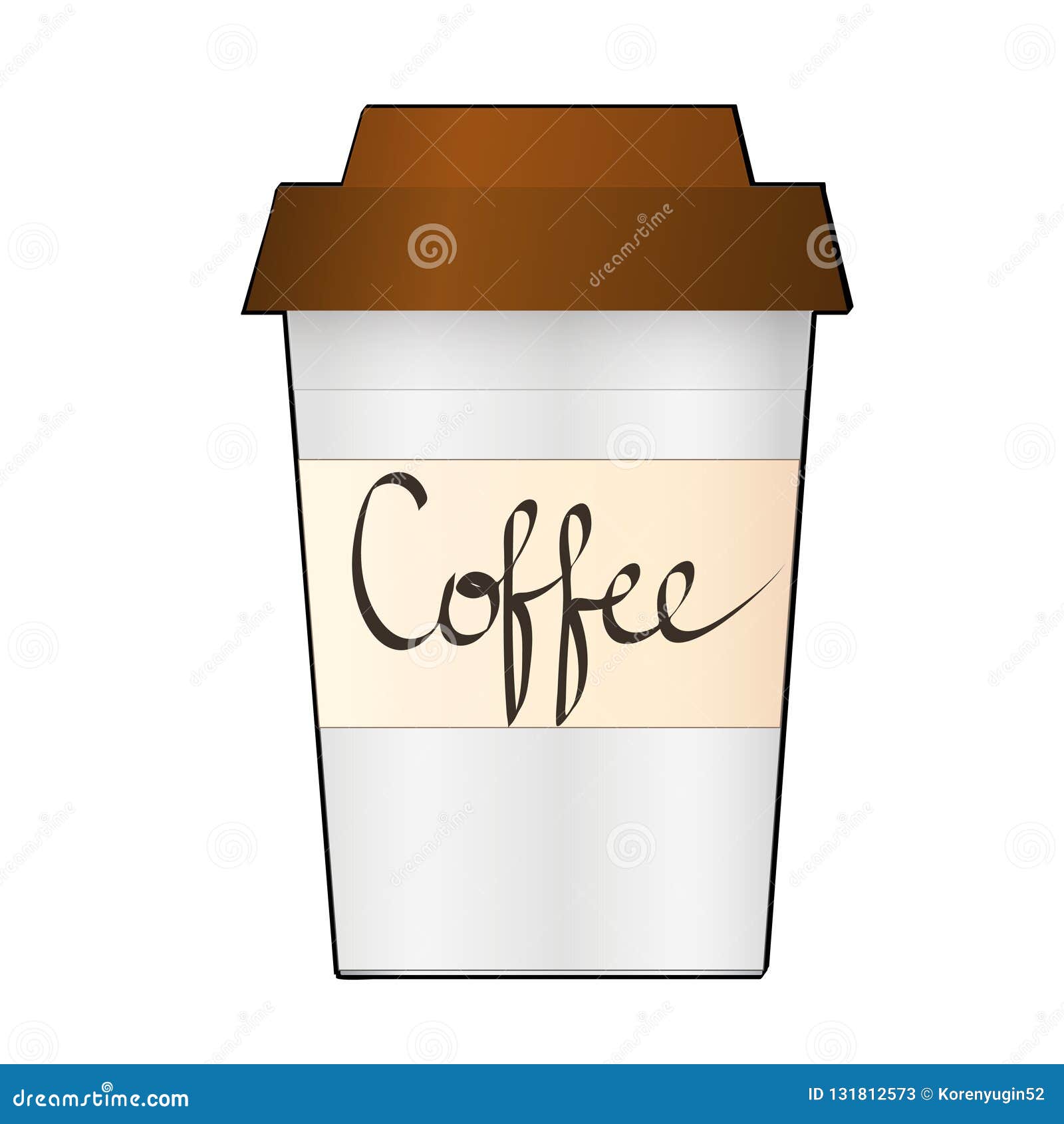 Download Paper Coffee Cup On White Background. Collection Coffee Cup Mock Stock Illustration ...