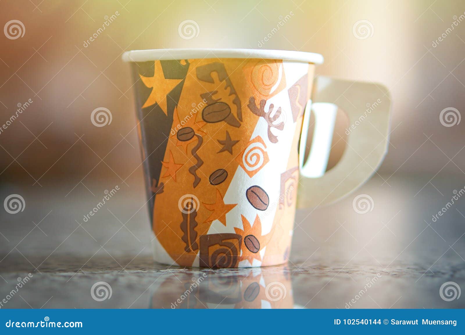 A paper coffee tea cup. stock photo. Image of takeaway 102540144