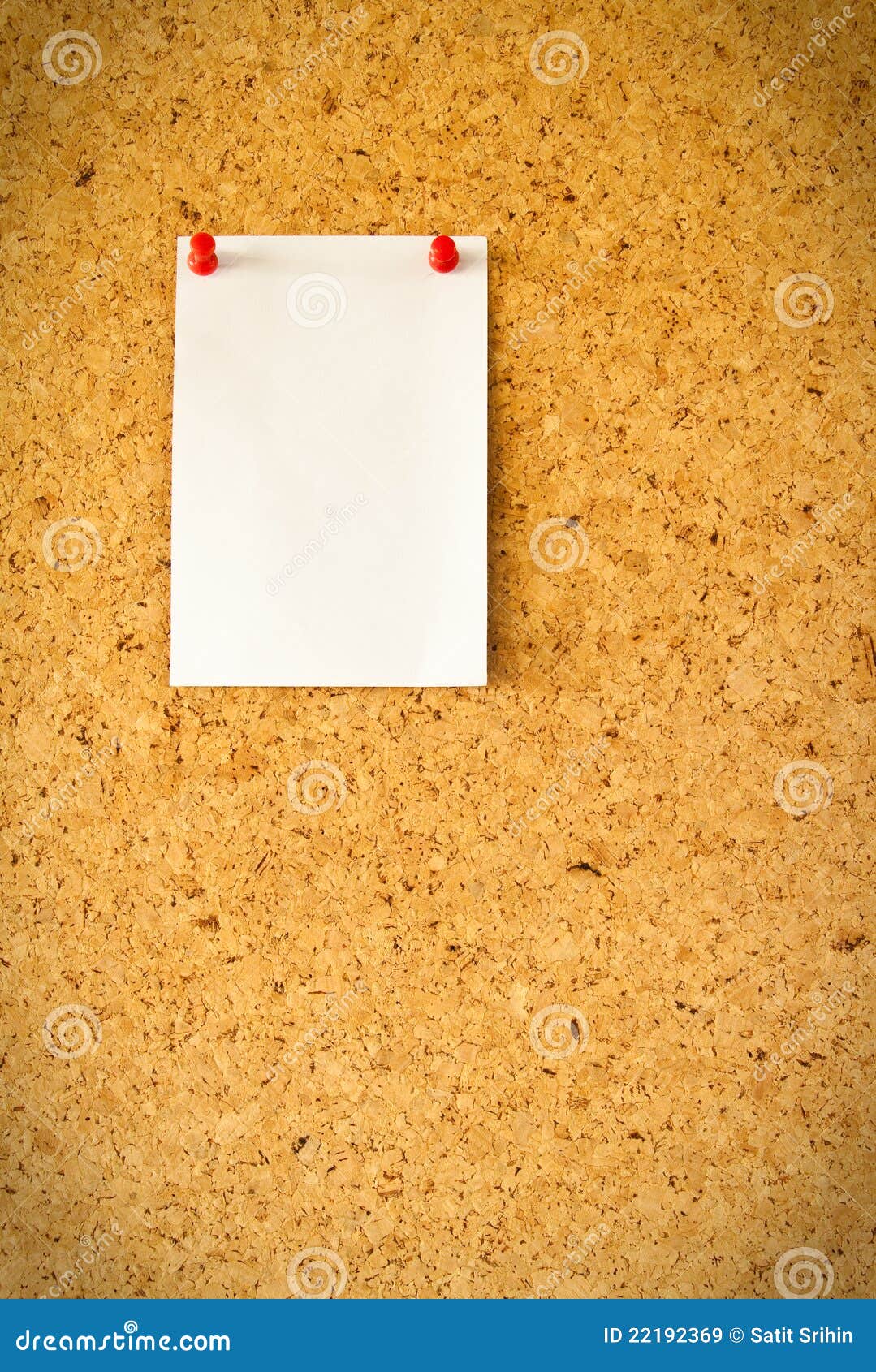Paper on the cork board stock image. Image of design 22192369
