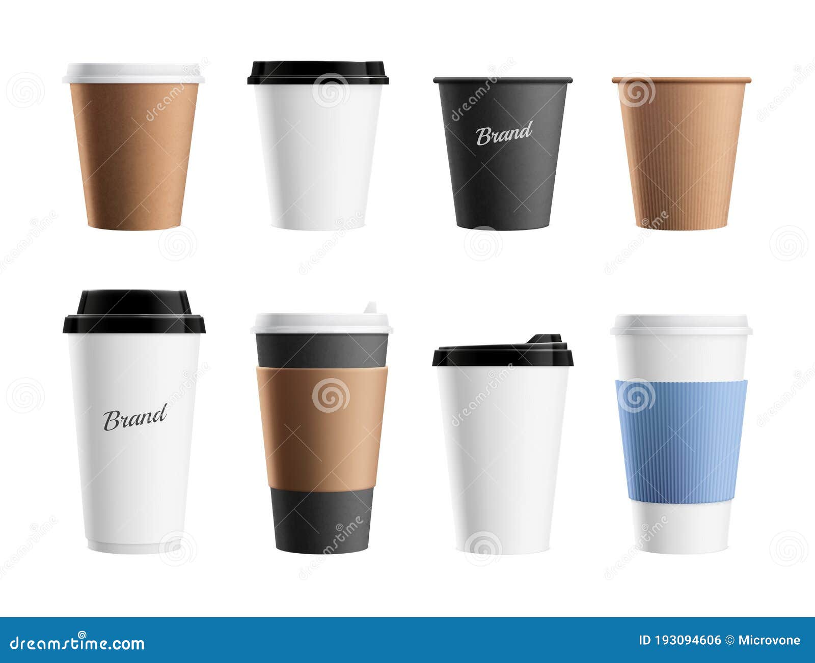 Download Paper Cup Mockup. Brown Eco Mug Template For Coffee Cappuccino Latte. Branding Realistic Drinks ...