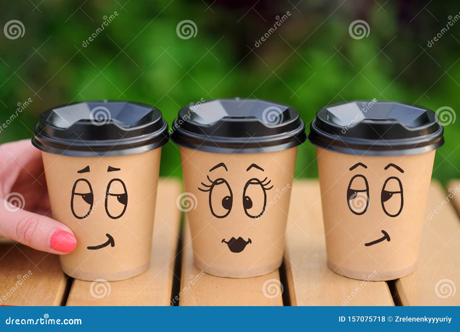 Paper Cup Witn Emotions on it Stock Photo Image of instant