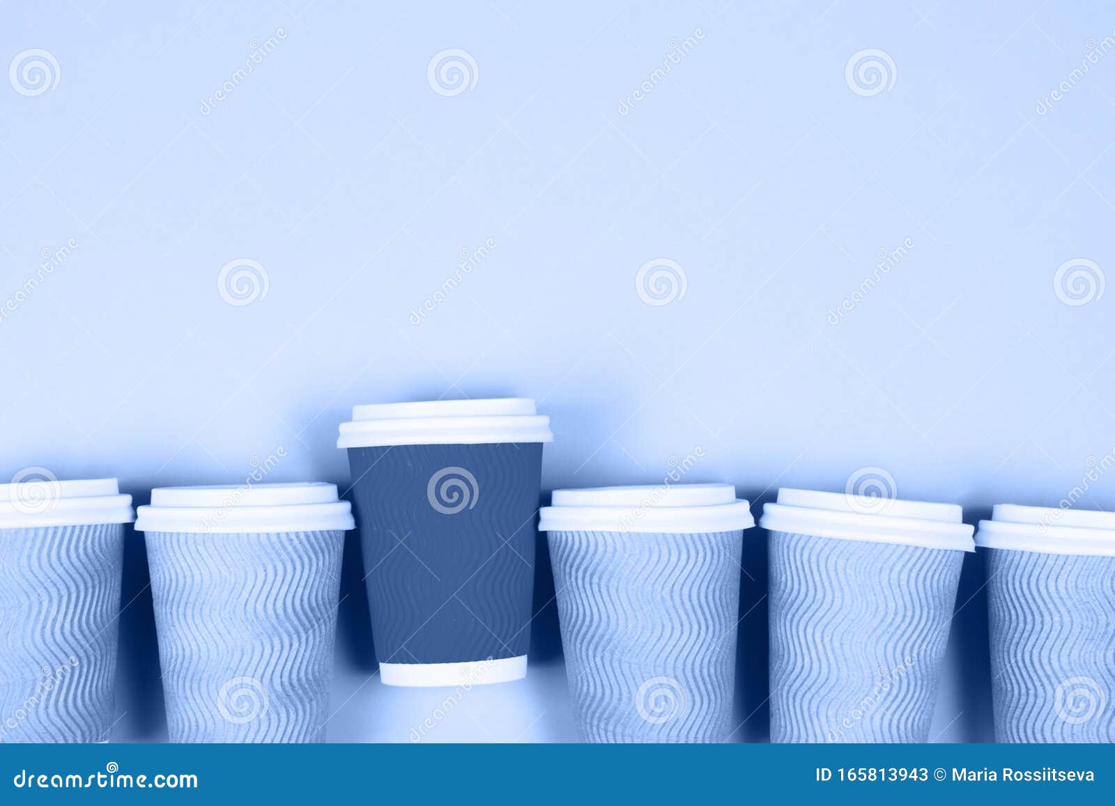 Blue Plastic Water Cups Stock Photo - Download Image Now - Blue