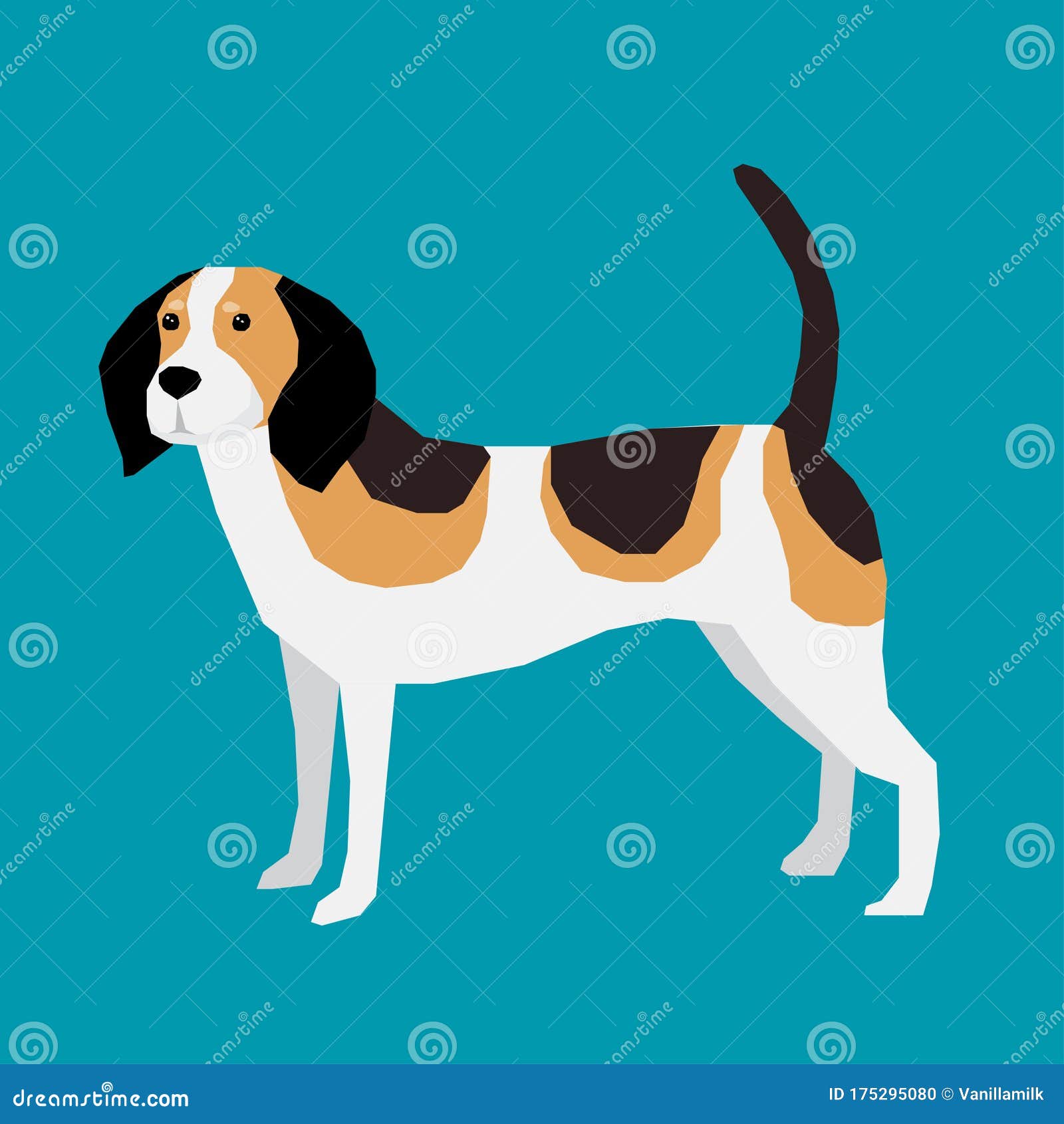 Download Paper Cut Beagle Dog Pattern Background. Abstract Childish ...