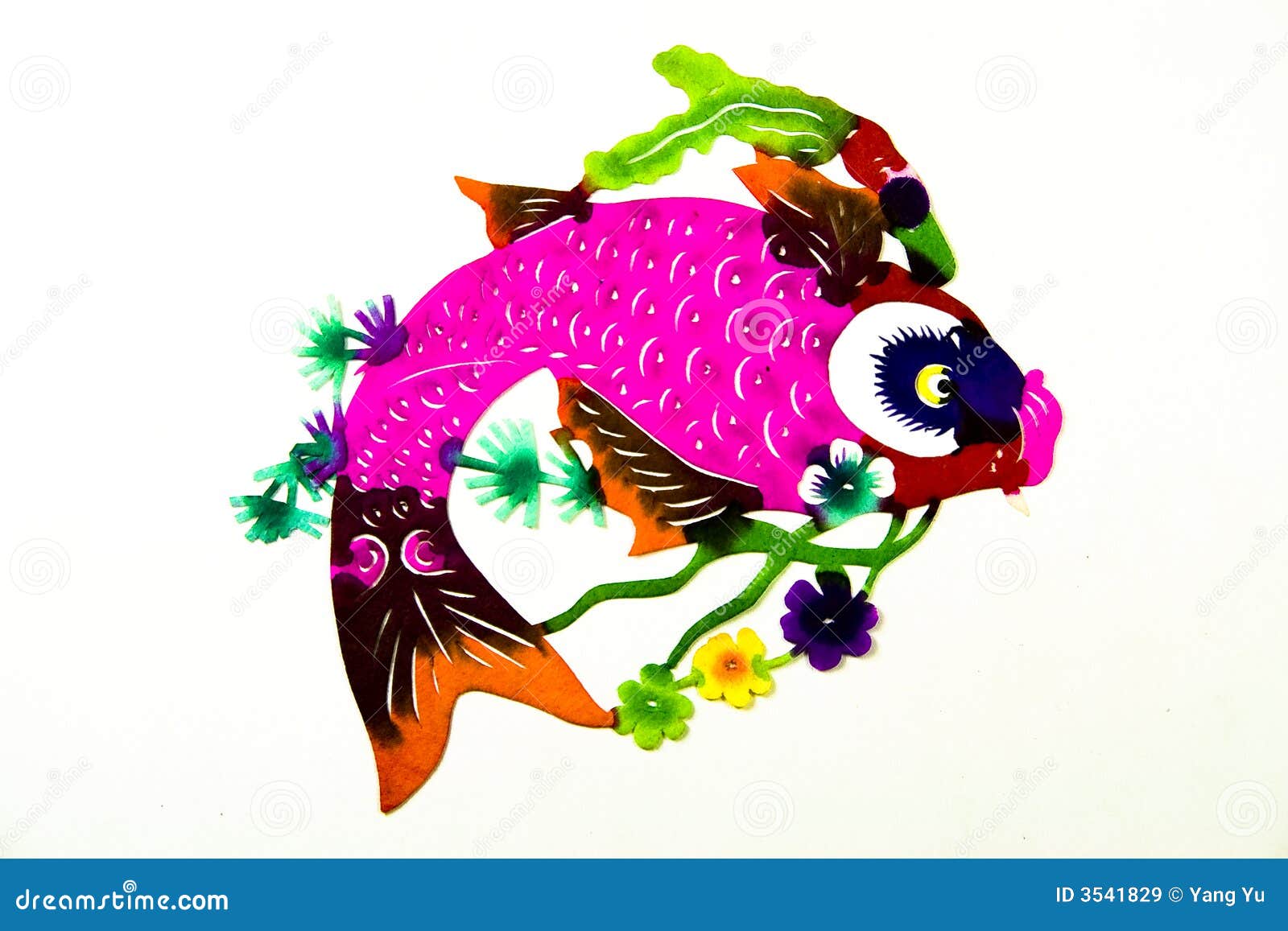 Paper cut fish stock illustration. Illustration of animal 3541829