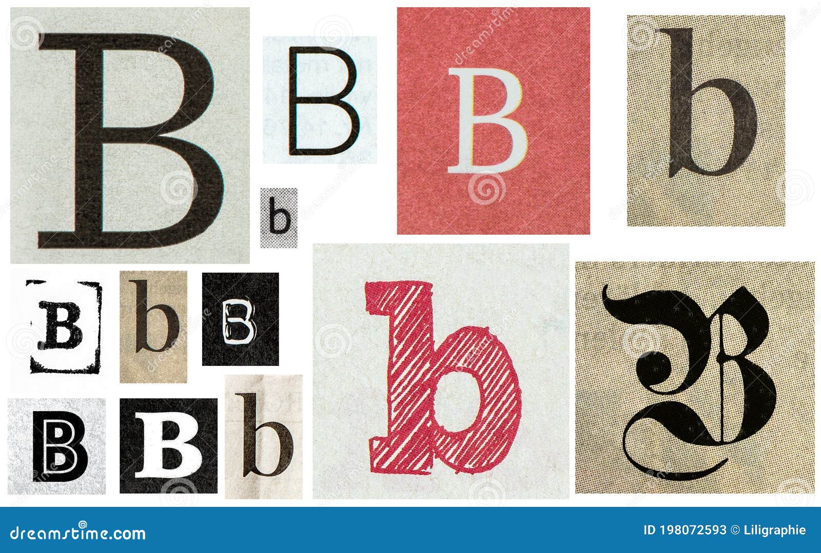 paper cut letter b old newspaper magazine cutouts creative crafting