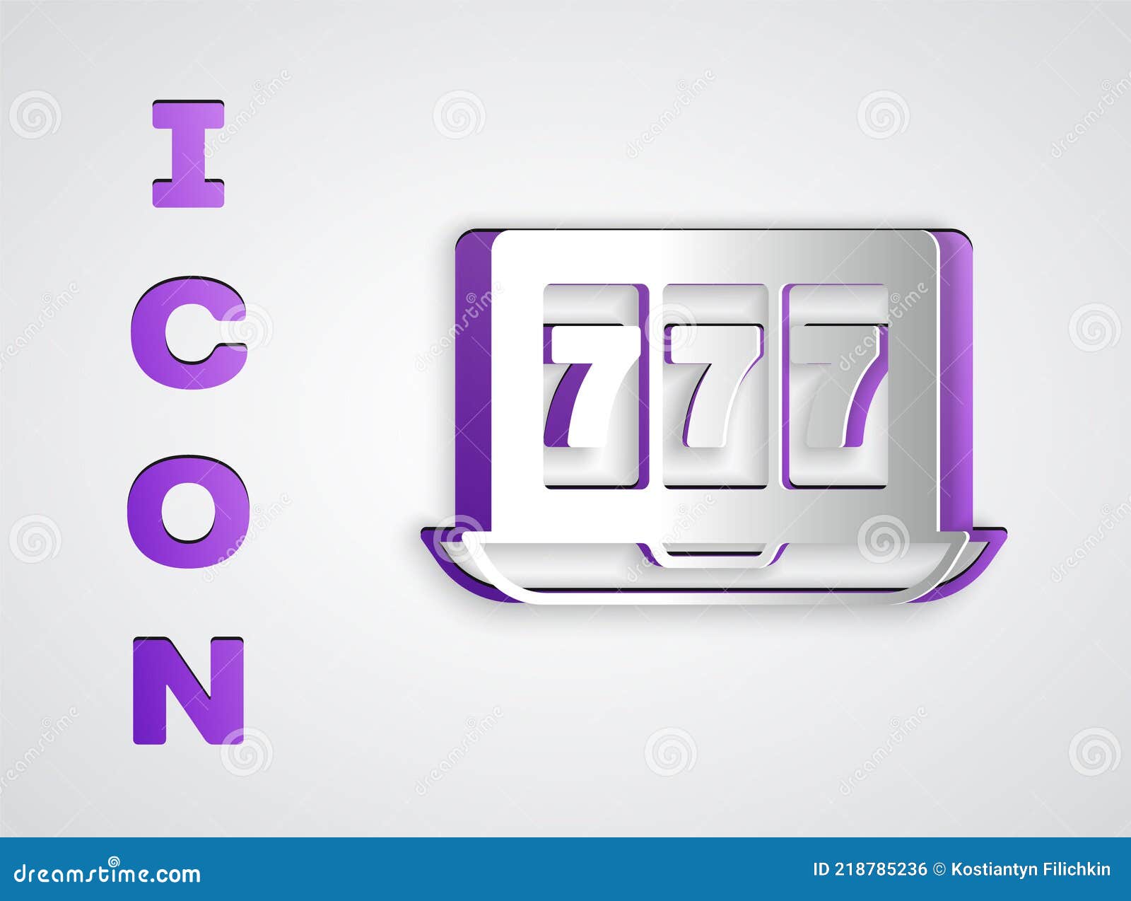 Paper Cut Online Slot Machine with Lucky Sevens Jackpot Icon Isolated on  Grey Background. Online Casino Stock Vector - Illustration of gambling,  play: 218785236