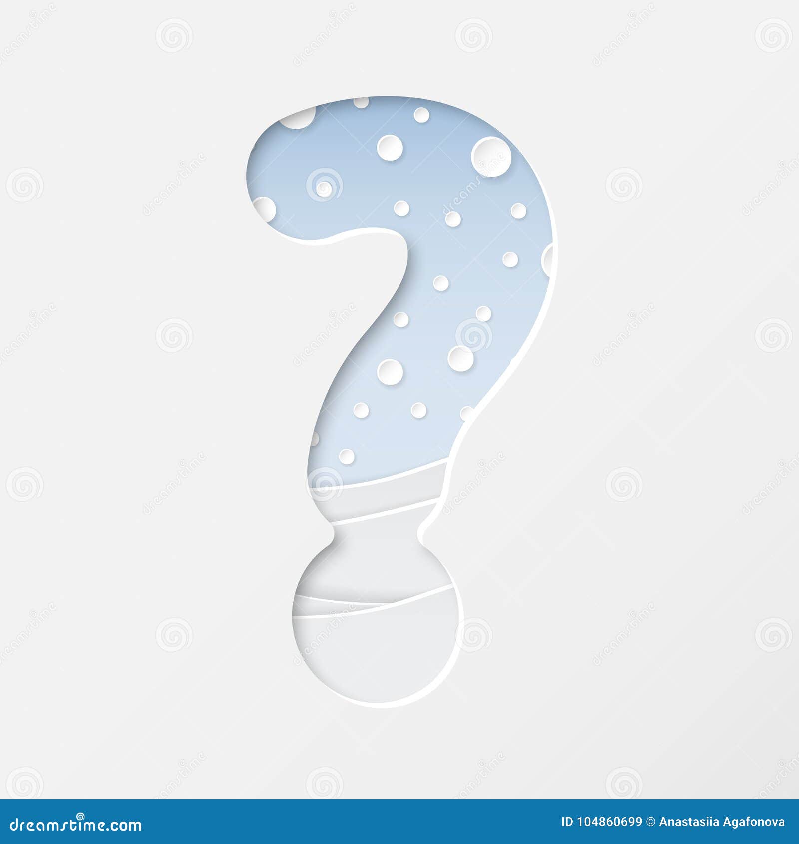 Paper cut question mark stock vector. Illustration of letter 104860699