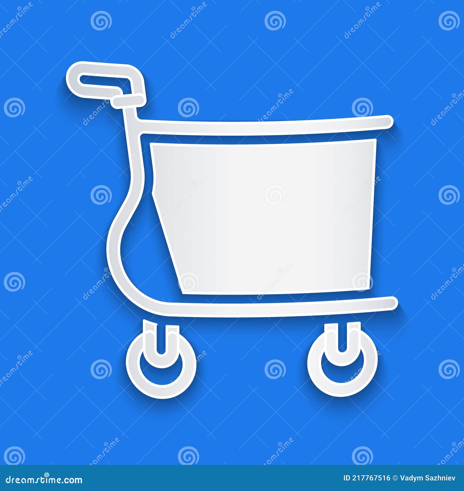 Paper Cut Shopping Cart Icon Isolated on Blue Background. Online Buying  Concept. Delivery Service Sign Stock Vector - Illustration of volumetric,  online: 217767516