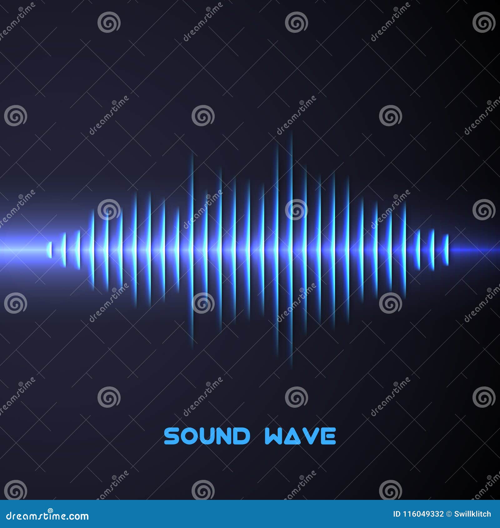 Paper Sound Waveform with Shadow Stock Vector Illustration of