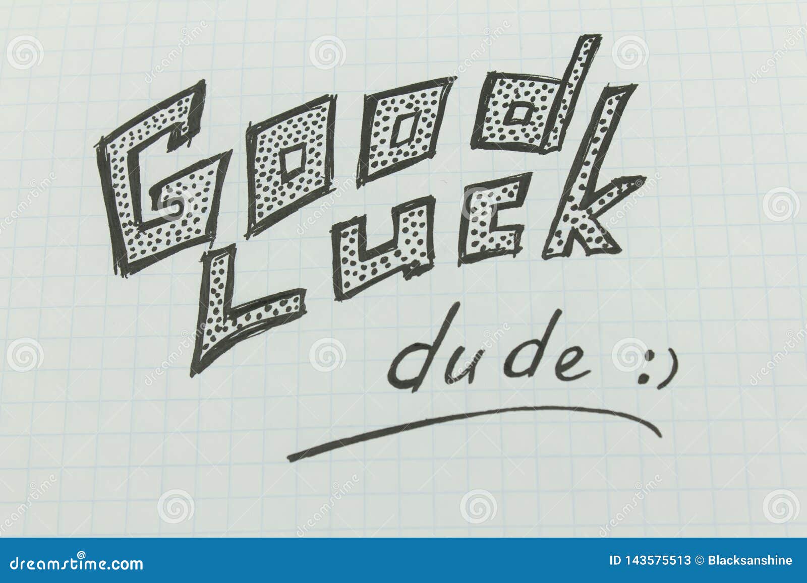 Paper design good luck stock image. Image of slang, prize 143575513