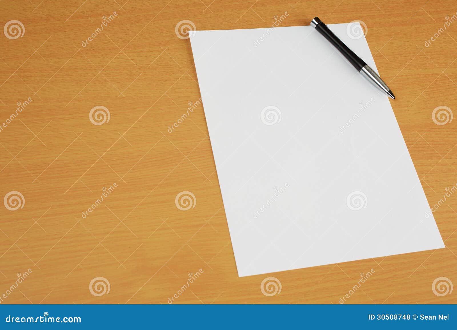 Paper On Desk Royalty Free Stock Photos - Image: 30508748