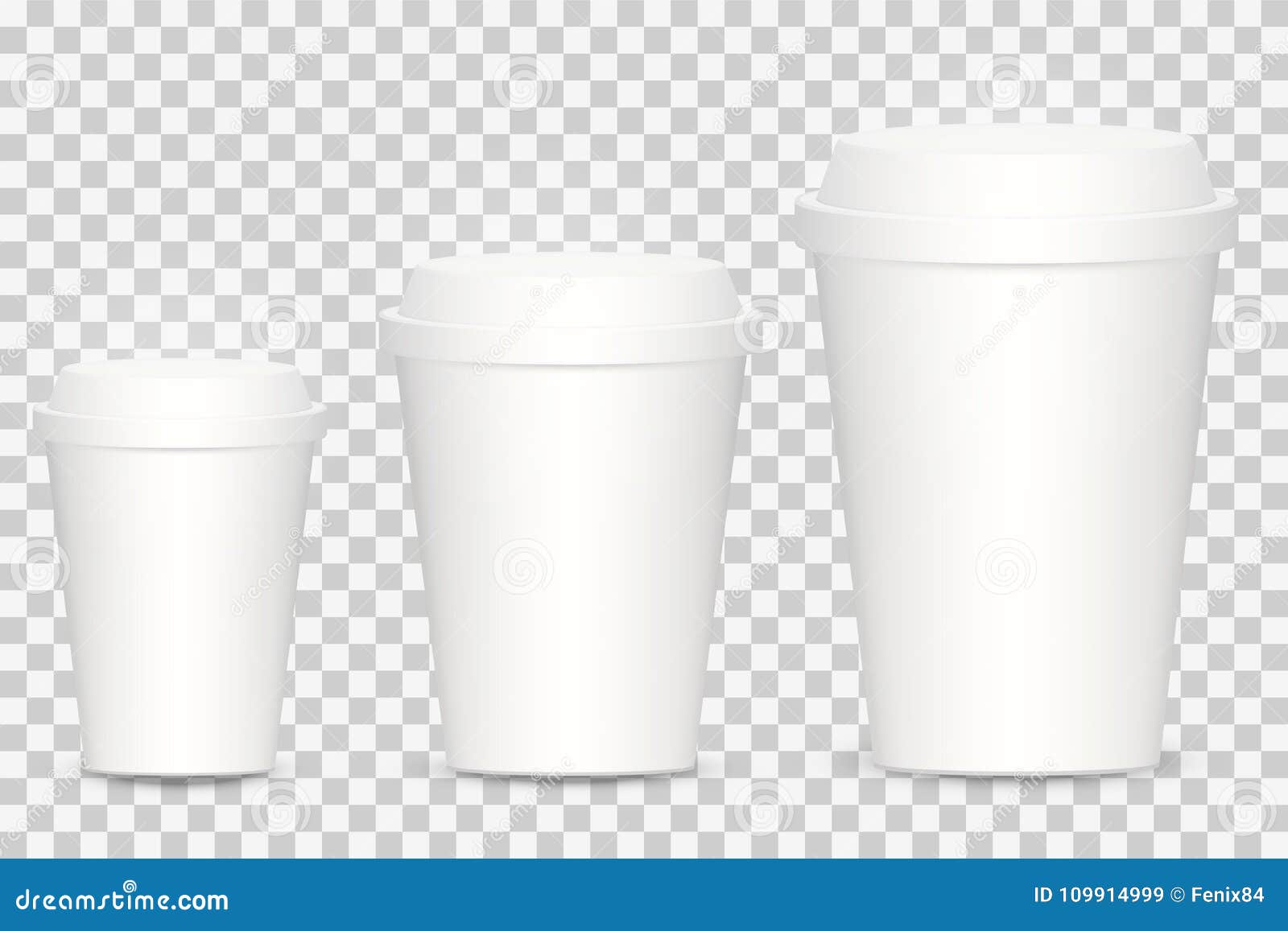 Coffee Drinking Cups of Various Sizes Stock Vector - Illustration of