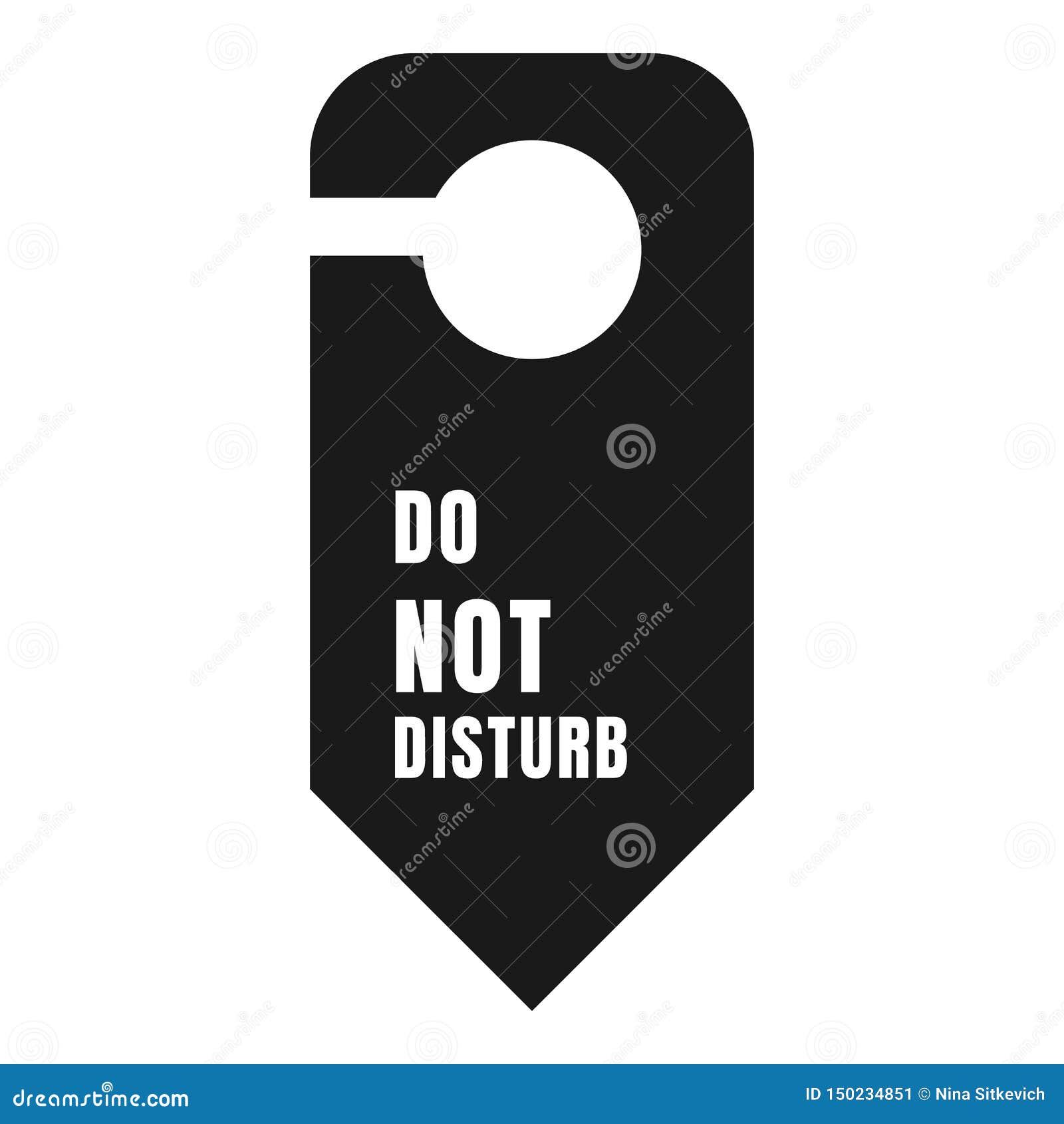 Download Paper Do Not Disturb Tag Icon, Simple Style Stock Vector ...