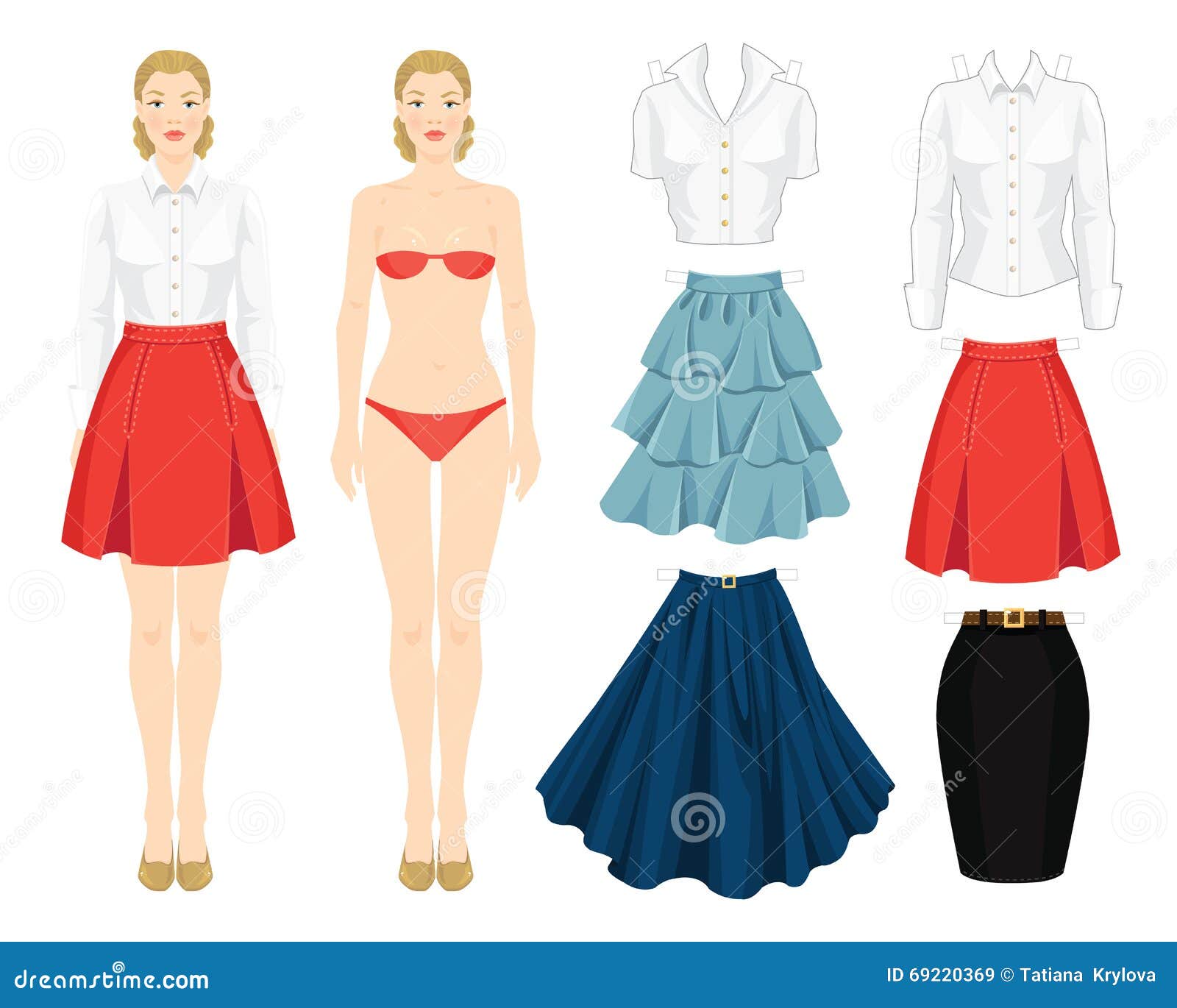 Premium Vector  Fashion play paper doll body