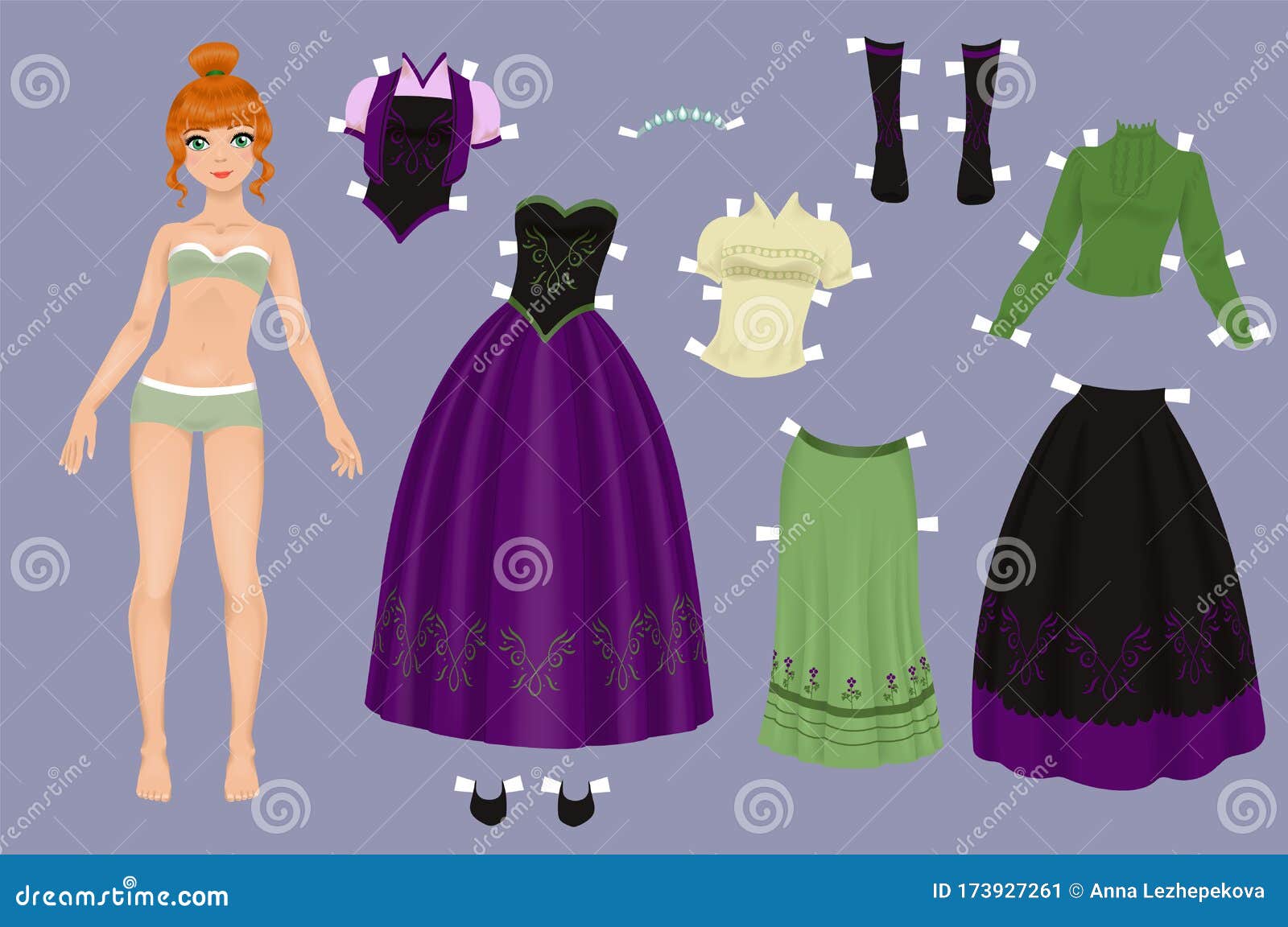 Paper Doll Color, Cut, Play Princess Dress Up: Coloring book for kids -  Princess paper dolls