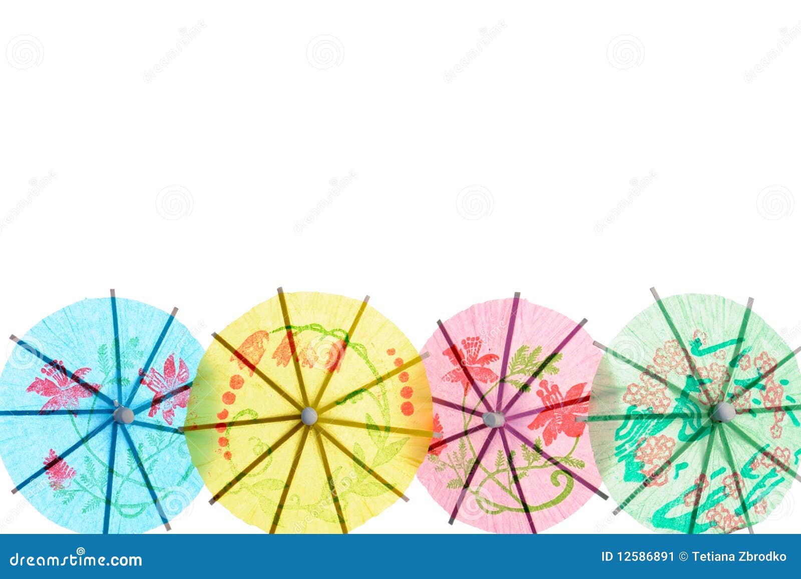 Paper drink umbrellas stock image. Image of ornament 12586891