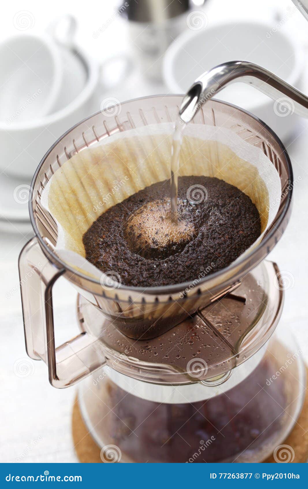 Paper drip coffee stock image. Image of refreshment, method 77263877