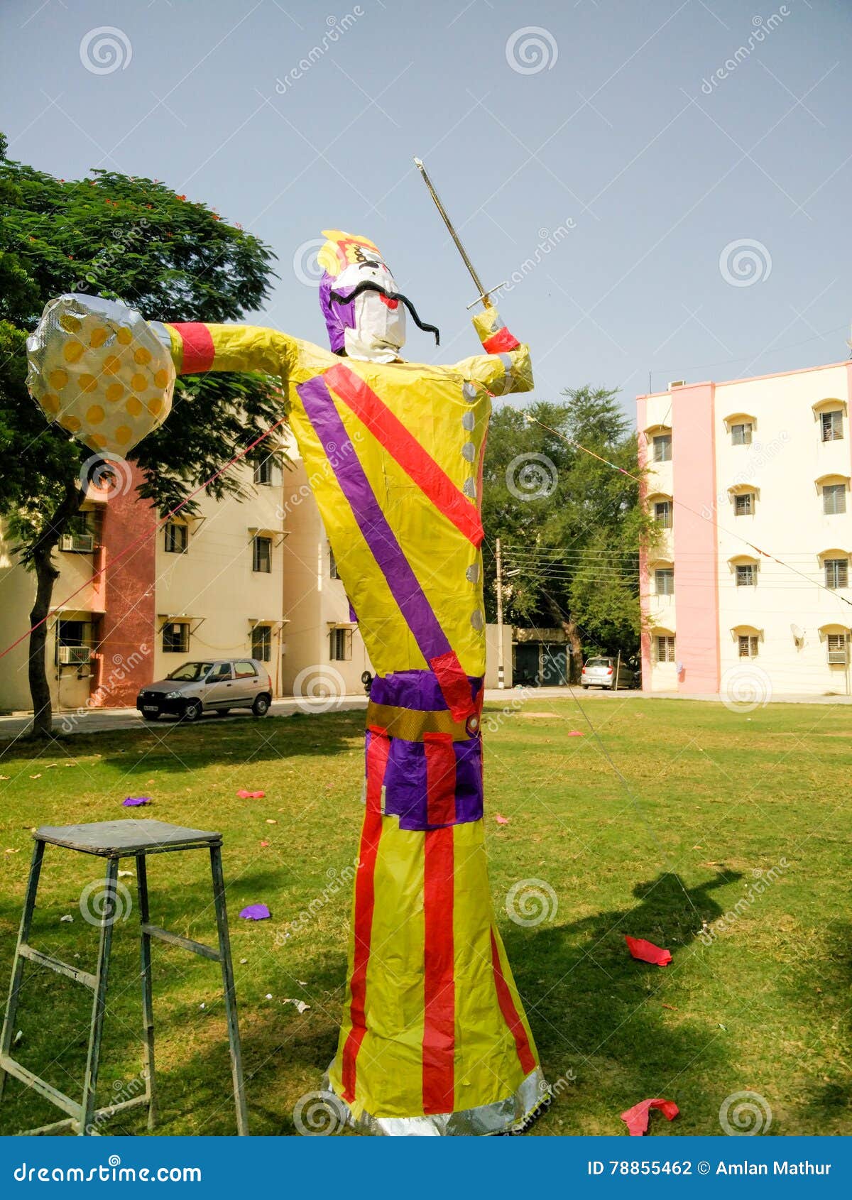 Paper Effigy of Ravan Stuffed with Fireworks Stock Photo - Image ...