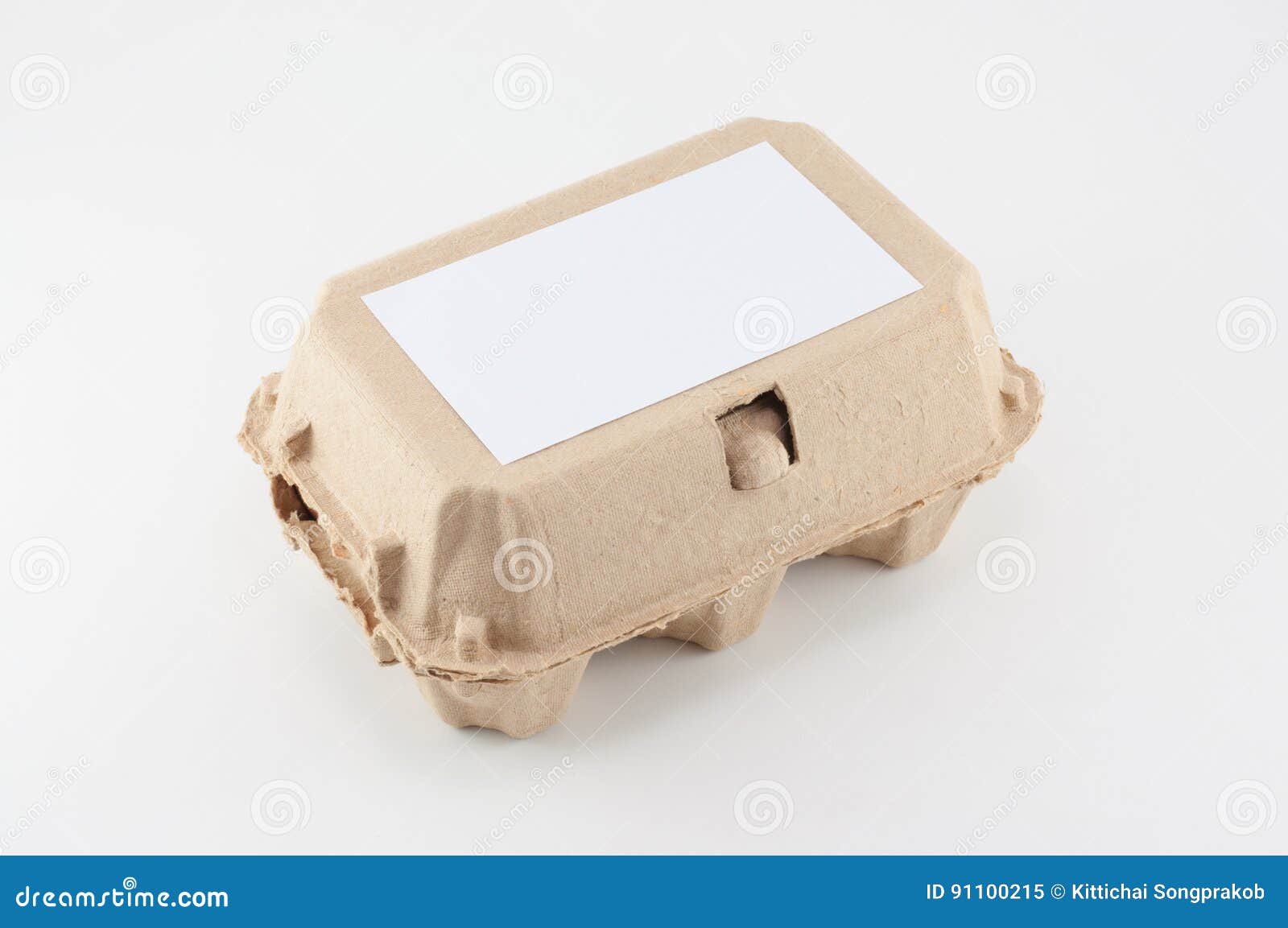 Paper Egg Box Egg Carton on White Background. Stock Image Image of
