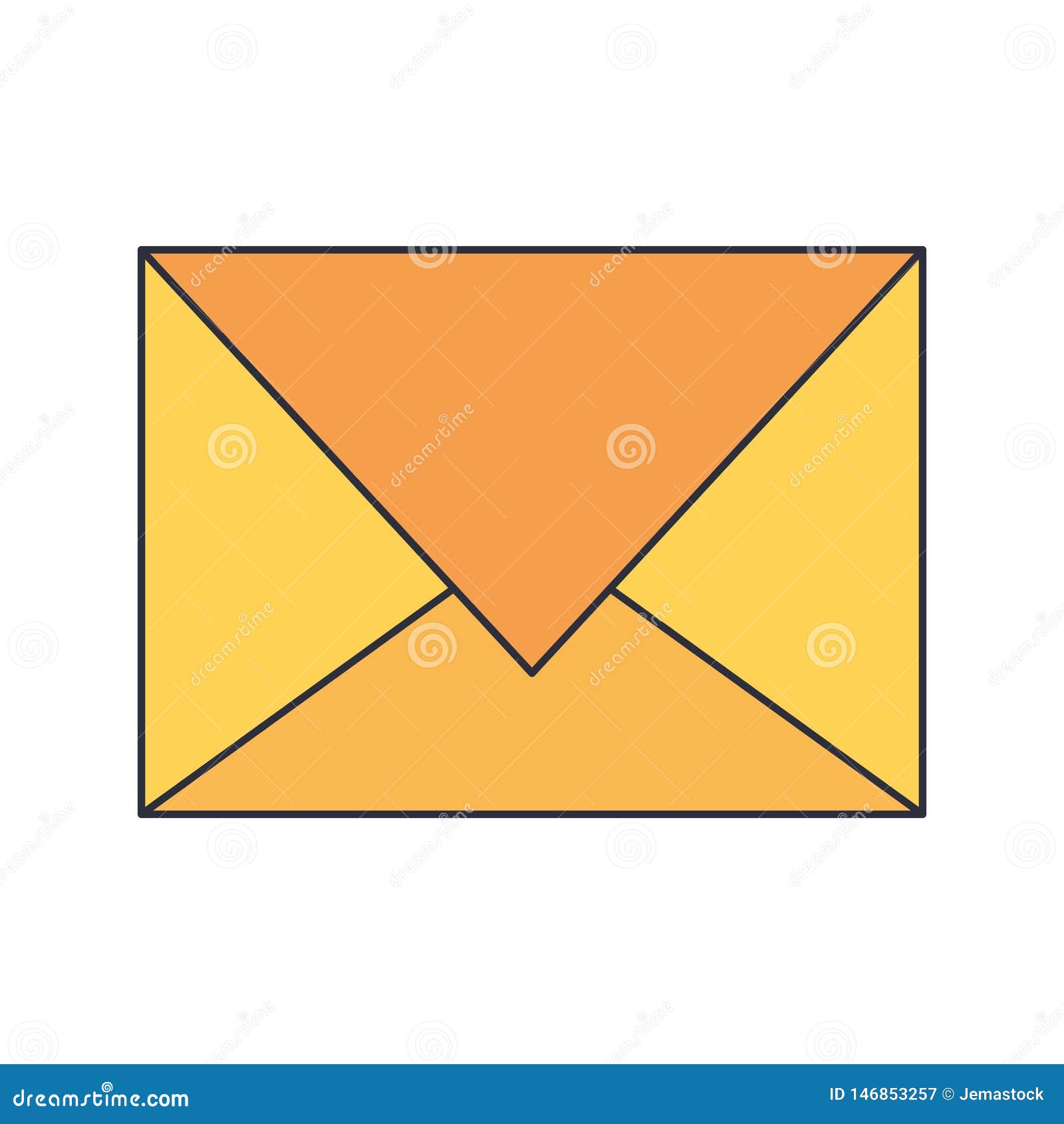 Paper envelope cartoon stock vector. Illustration of invitation - 146853257
