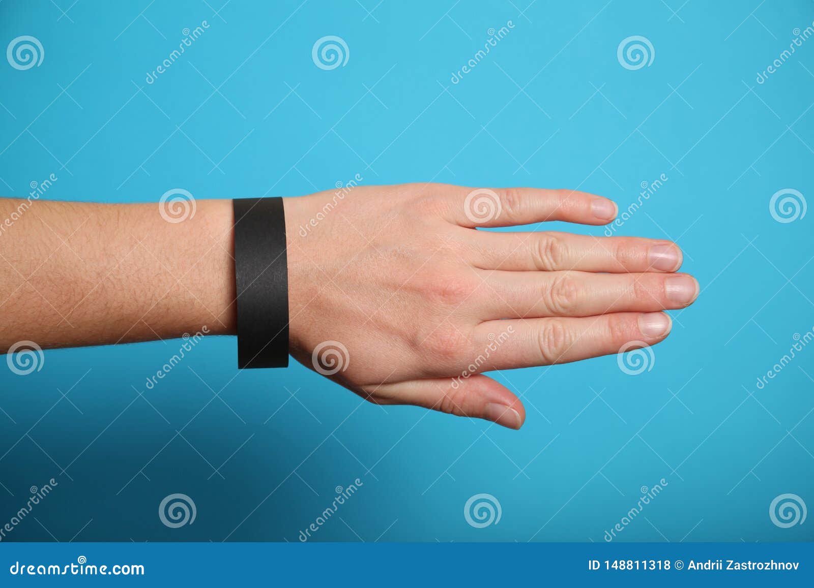 Download Paper Event Black Bracelet Mockup, Wristband Design ...