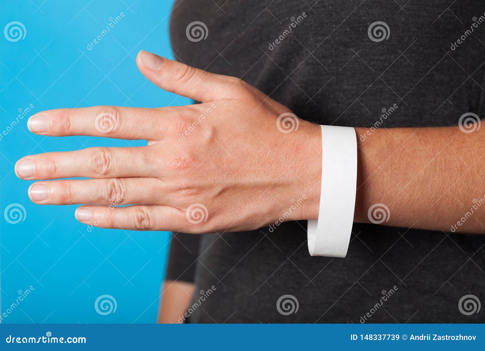 Download Paper Event White Bracelet Mockup, Wristband Design ...