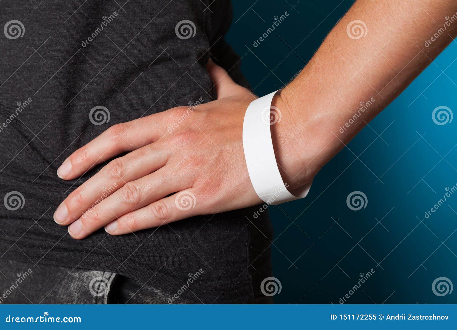 Download Paper Event White Bracelet Mockup, Wristband Design ...