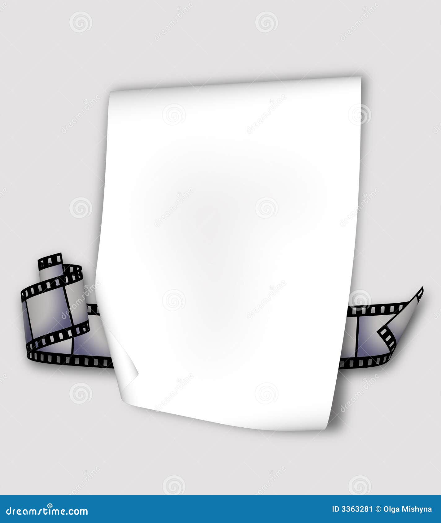Paper and film strip stock illustration. Illustration of pattern 3363281