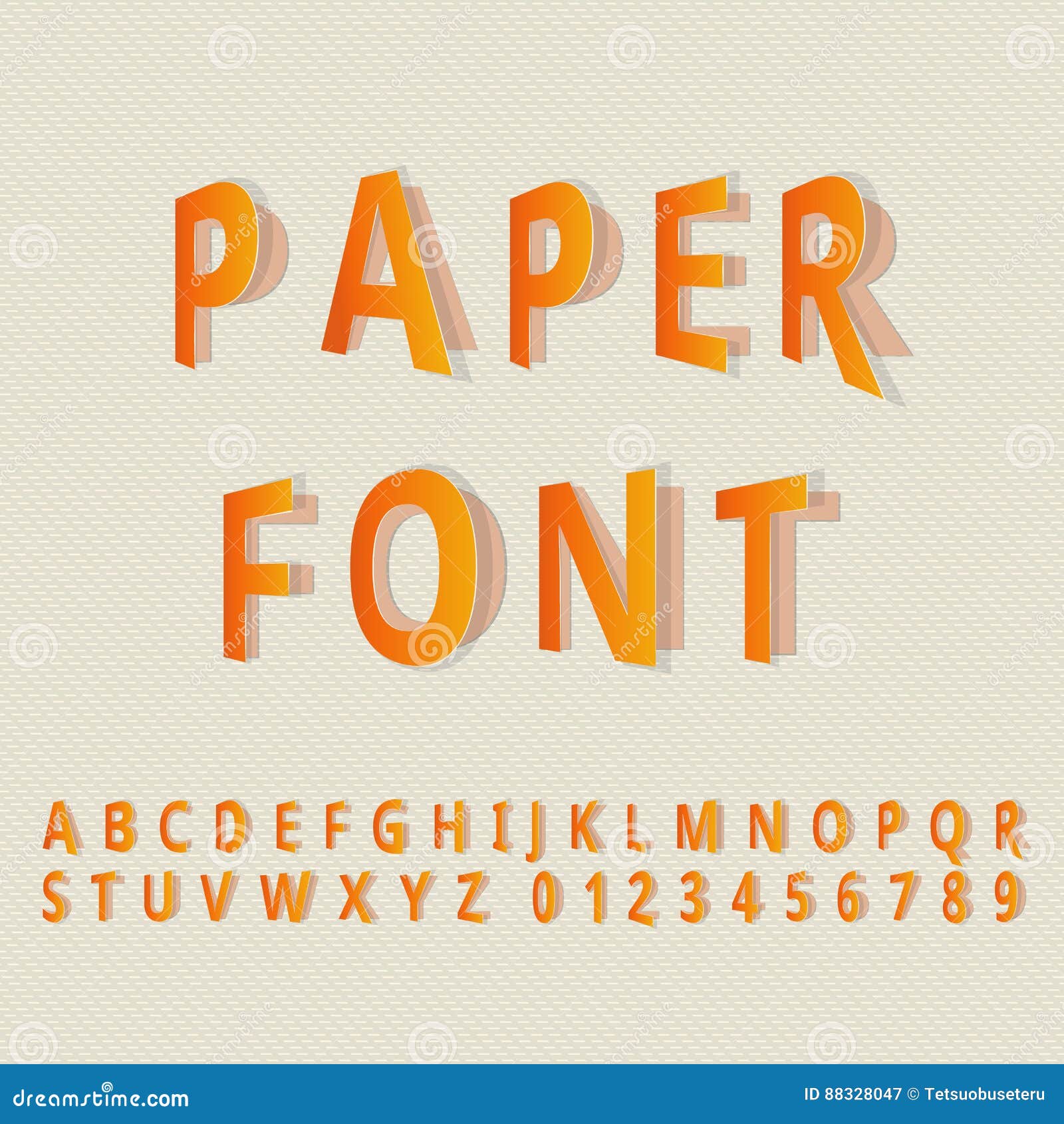 Paper font stock vector. Illustration of object, character 88328047