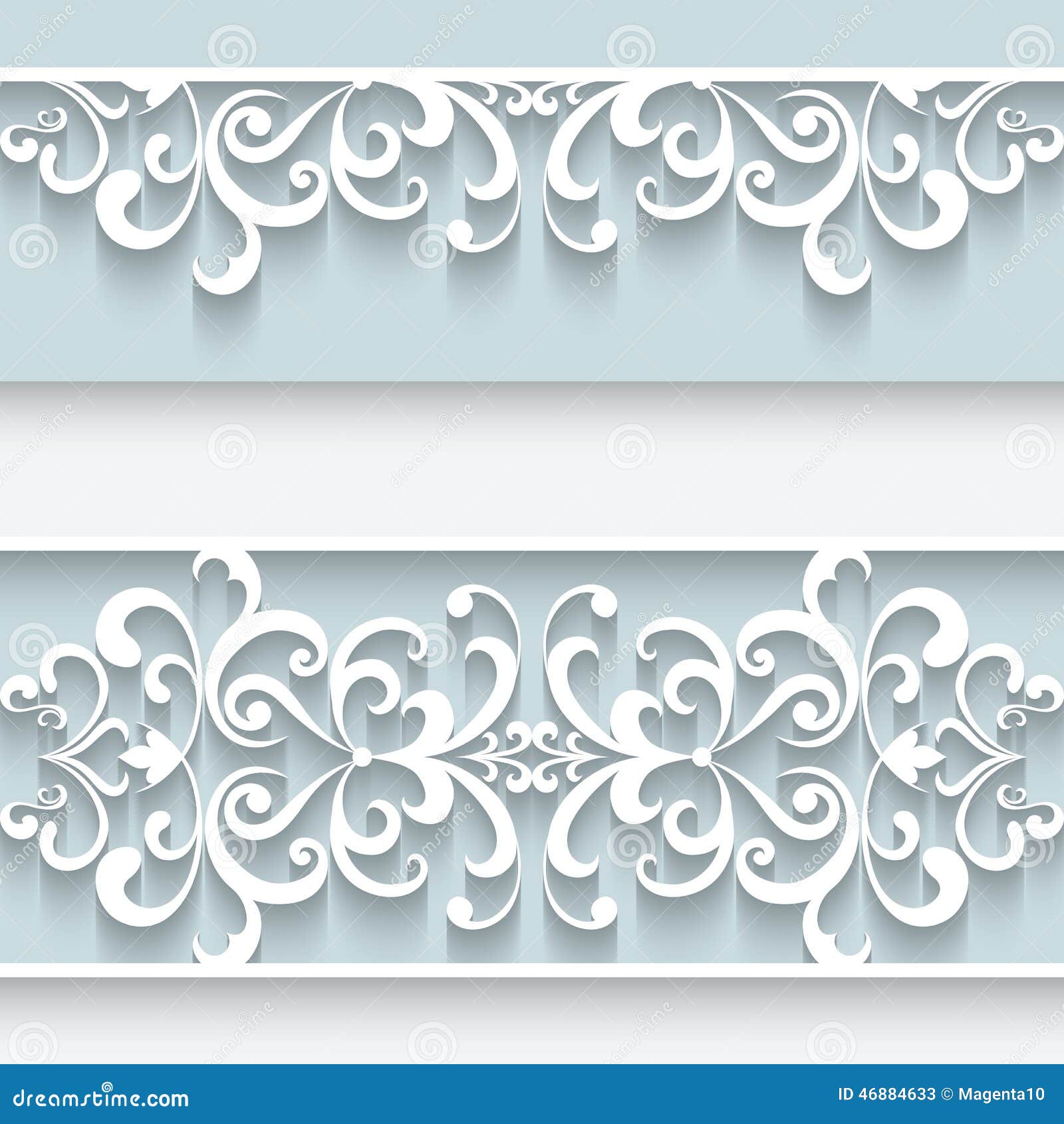 paper frame with lace borders