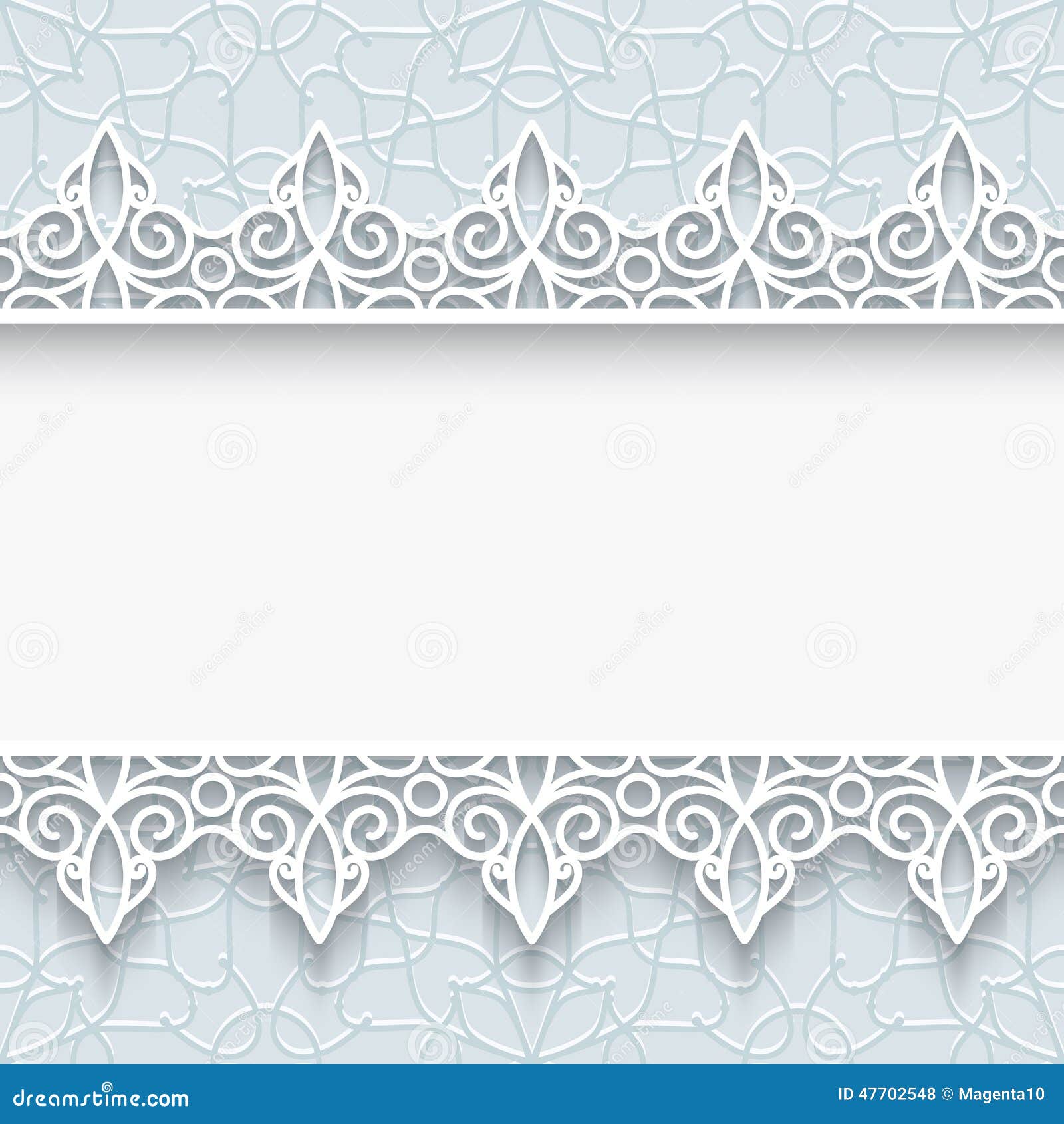 Paper Frame with Lace Borders Stock Vector Illustration of borders