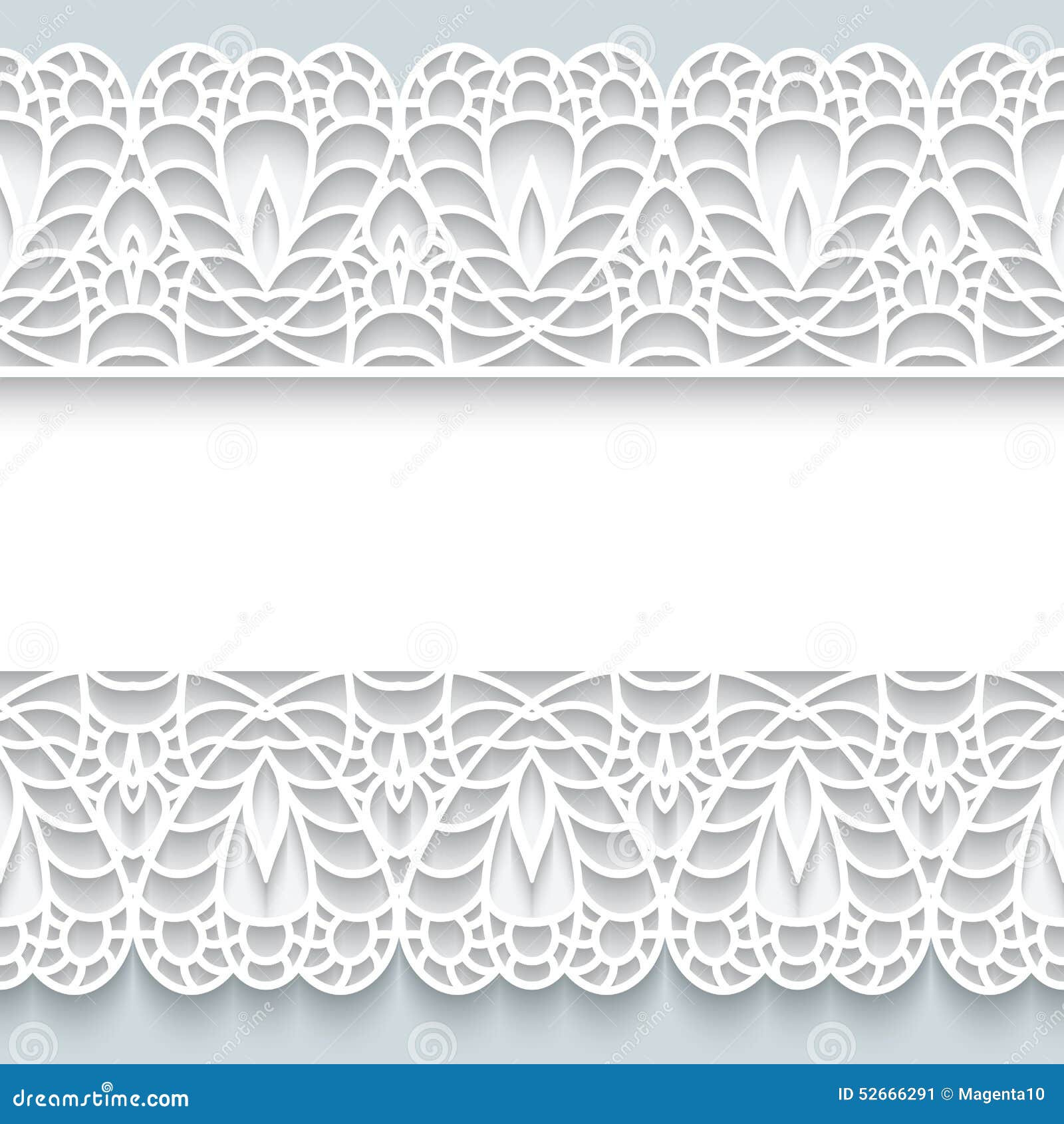 Paper Frame with Lace Borders Stock Vector - Illustration of elegant