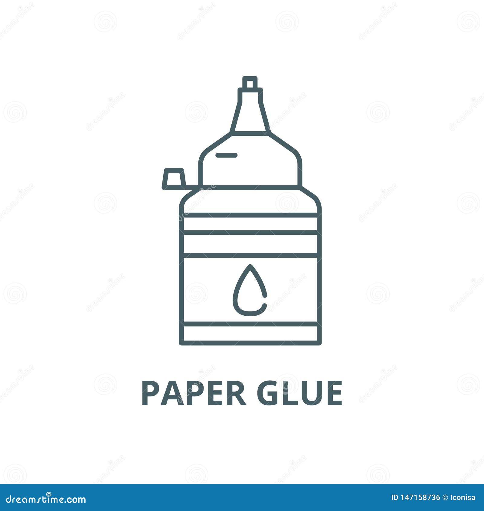 Paper Glue Vector Line Icon, Linear Concept, Outline Sign, Symbol Stock