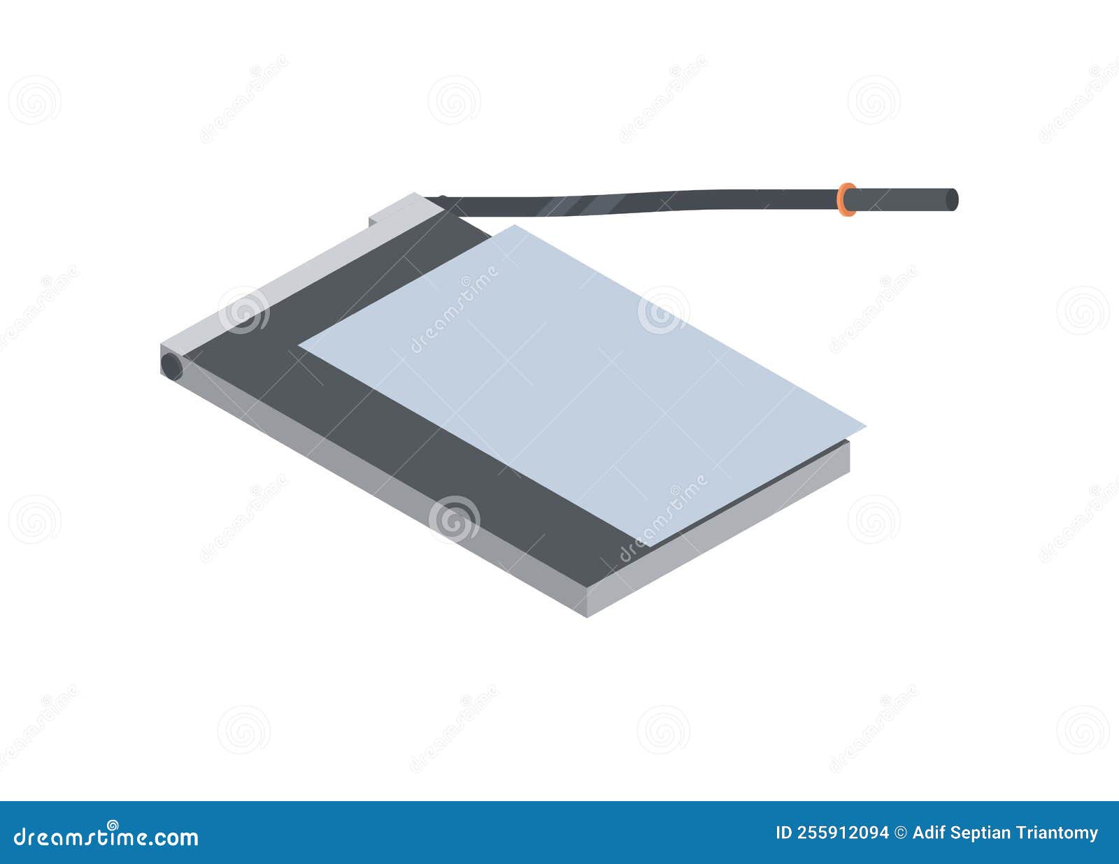 Paper Guillotine. Simple Flat Illustration in Isometric View. Stock