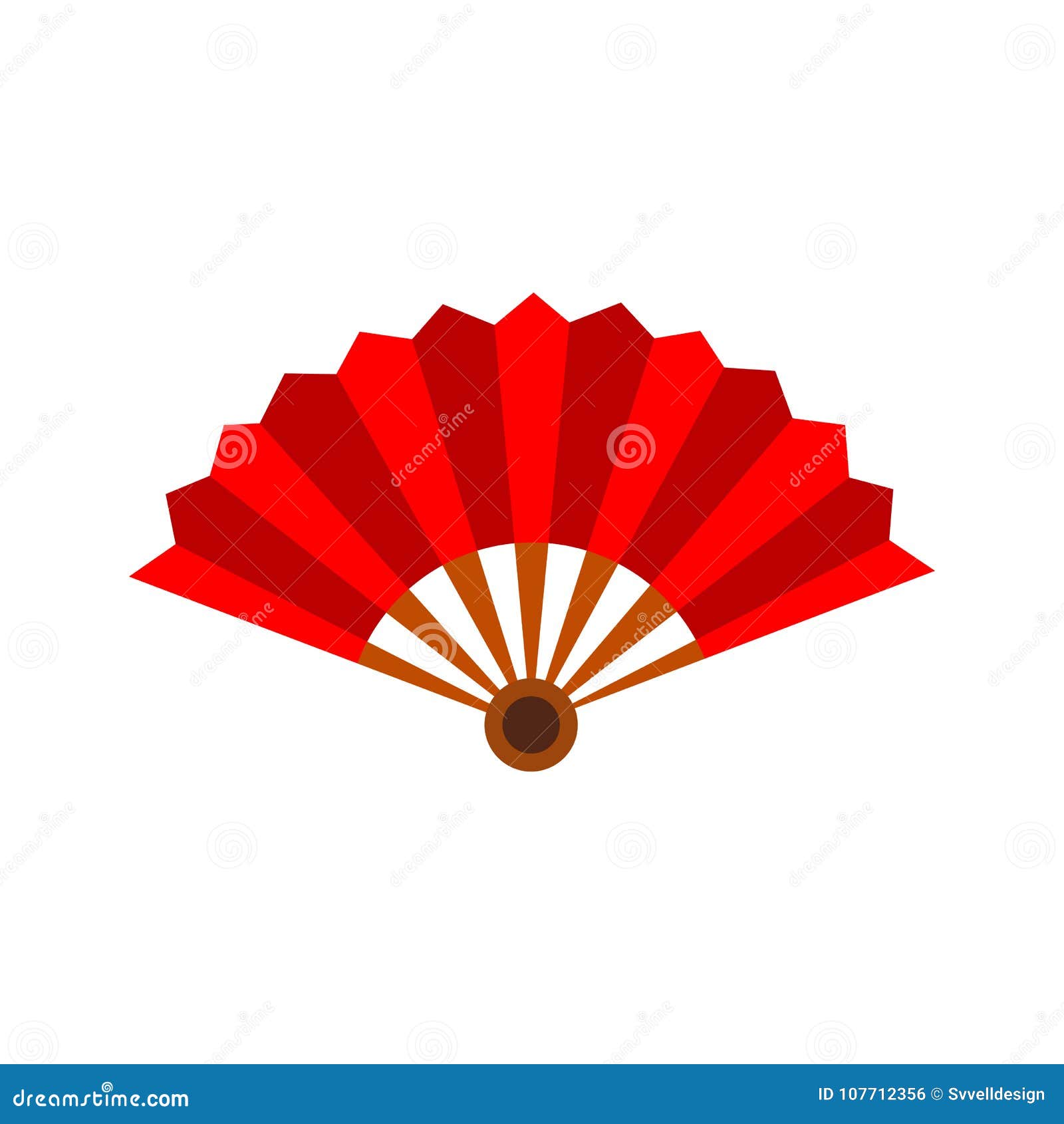 Paper Hand Fan Vector Illustration Graphic Stock Vector Illustration