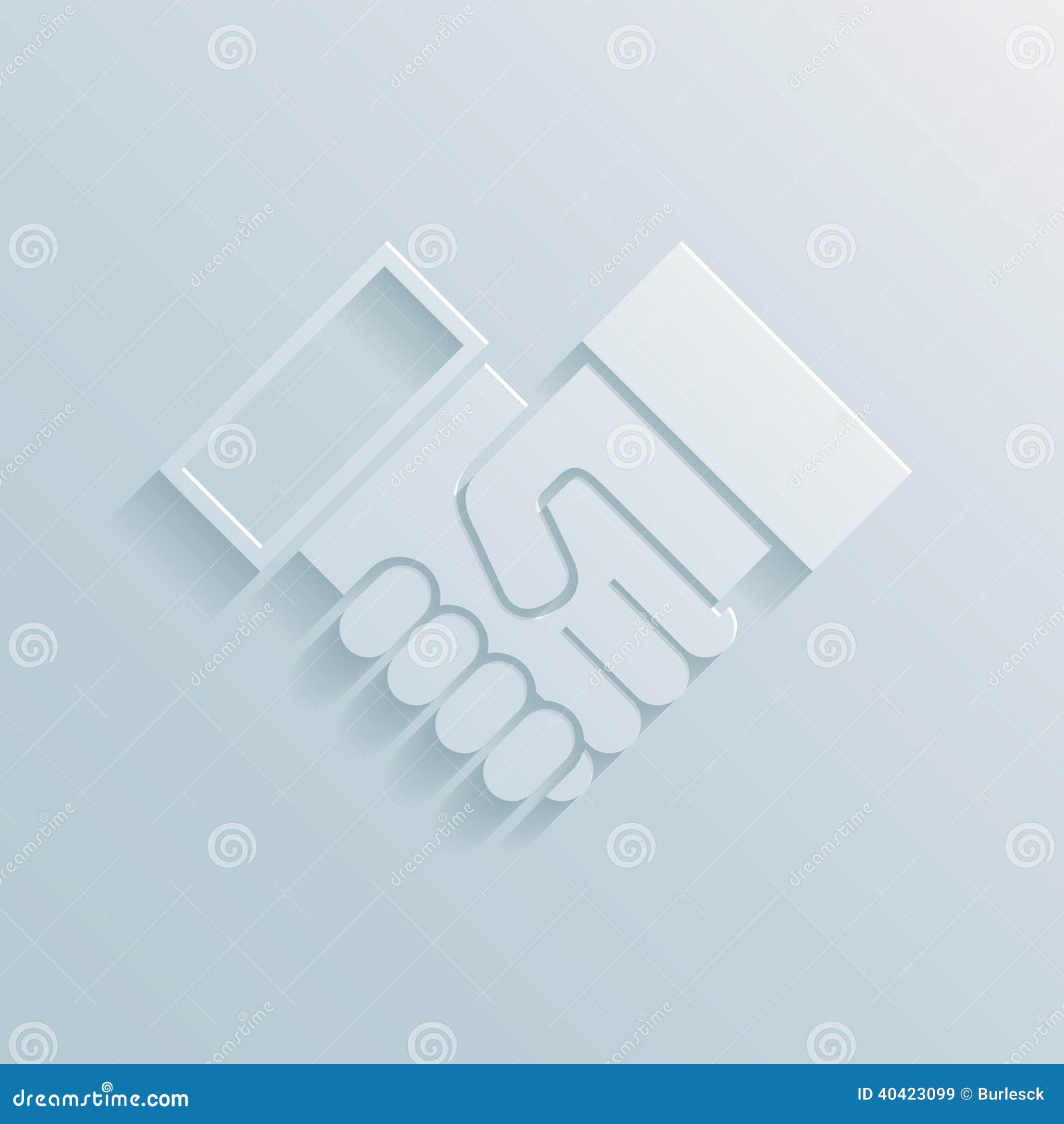 Premium Vector  Handshake isolated on blue background approval gesture  business concept of partnership cooperation successful deal hand shake  symbol vector 3d illustration