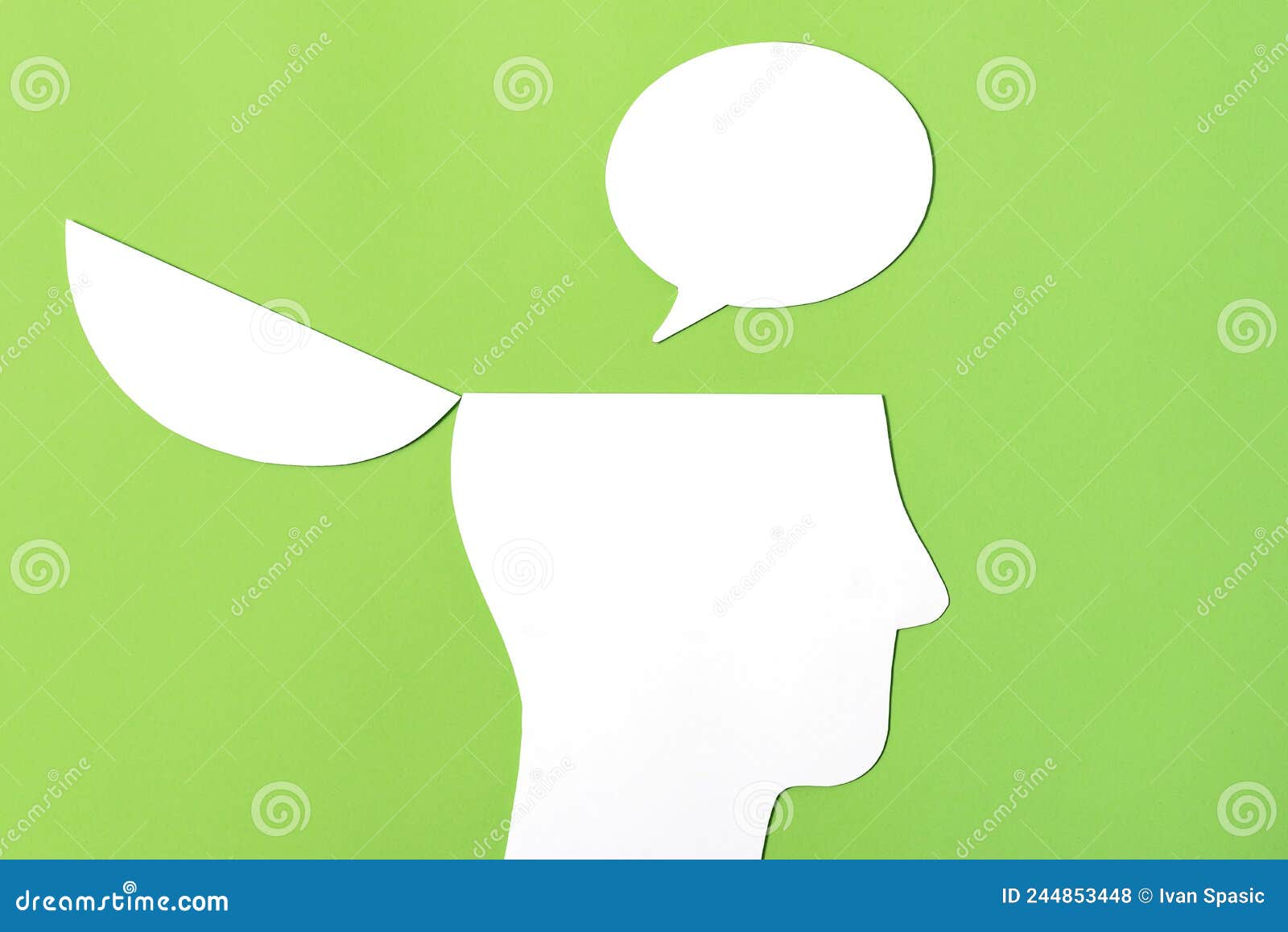 Paper Head with Speech Bubble Stock Illustration Illustration of