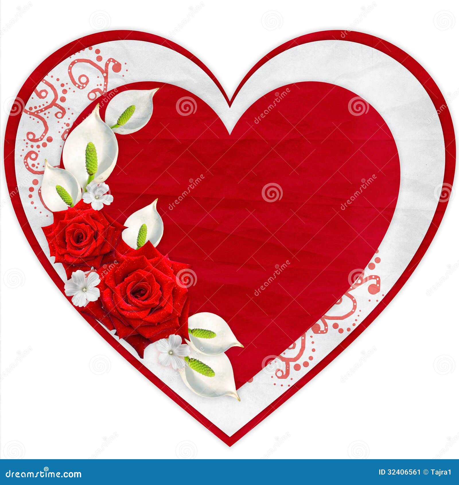 Red Paper Hearts Isolated On White Background Stock Photo, Picture