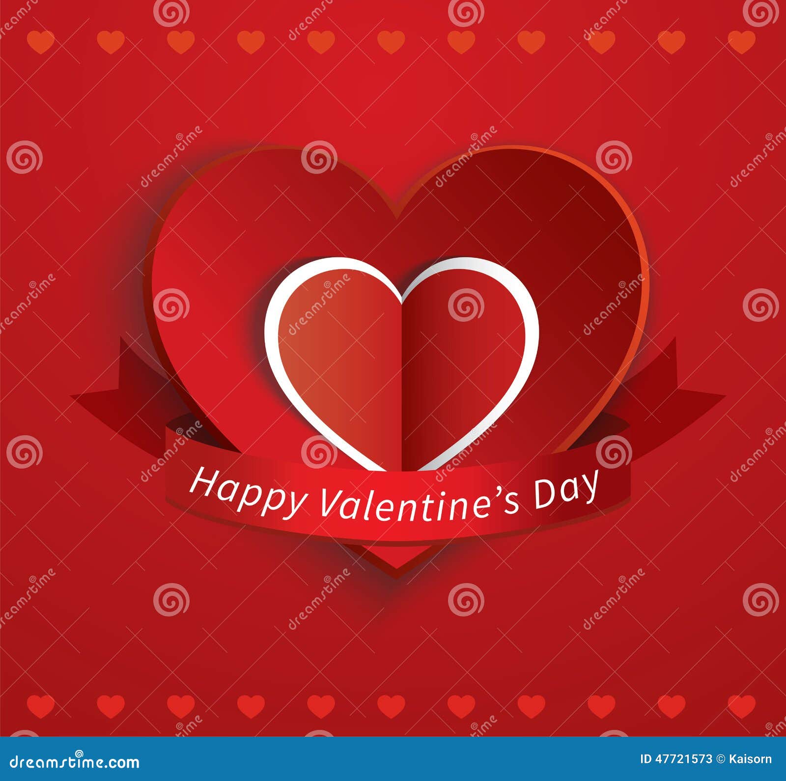 Paper heart valentine card stock vector. Illustration of decoration