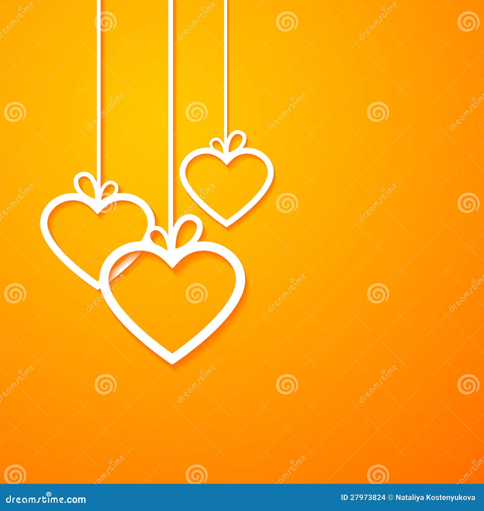 Paper hearts stock vector. Illustration of cute, romance 27973824