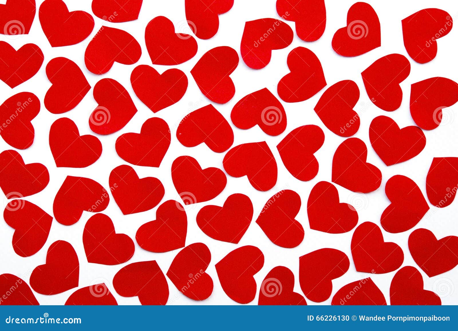 Paper Hearts on paper stock photo. Image of decoration - 66226130