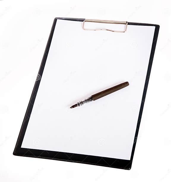 Paper holder pad and pen stock photo. Image of strategy 16950288