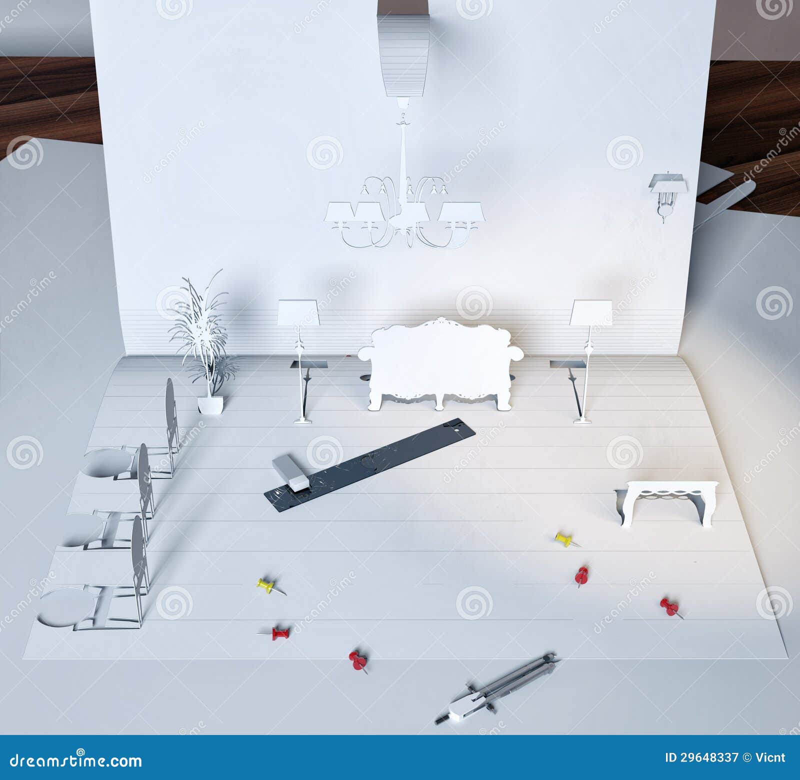 Paper interior stock illustration. Illustration of architecture 29648337