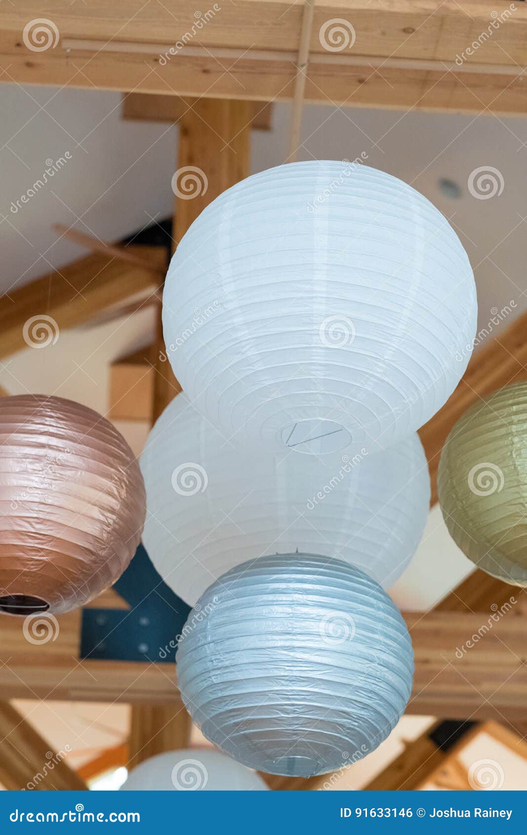 Paper Lantern Wedding Reception Decor Stock Photo Image Of