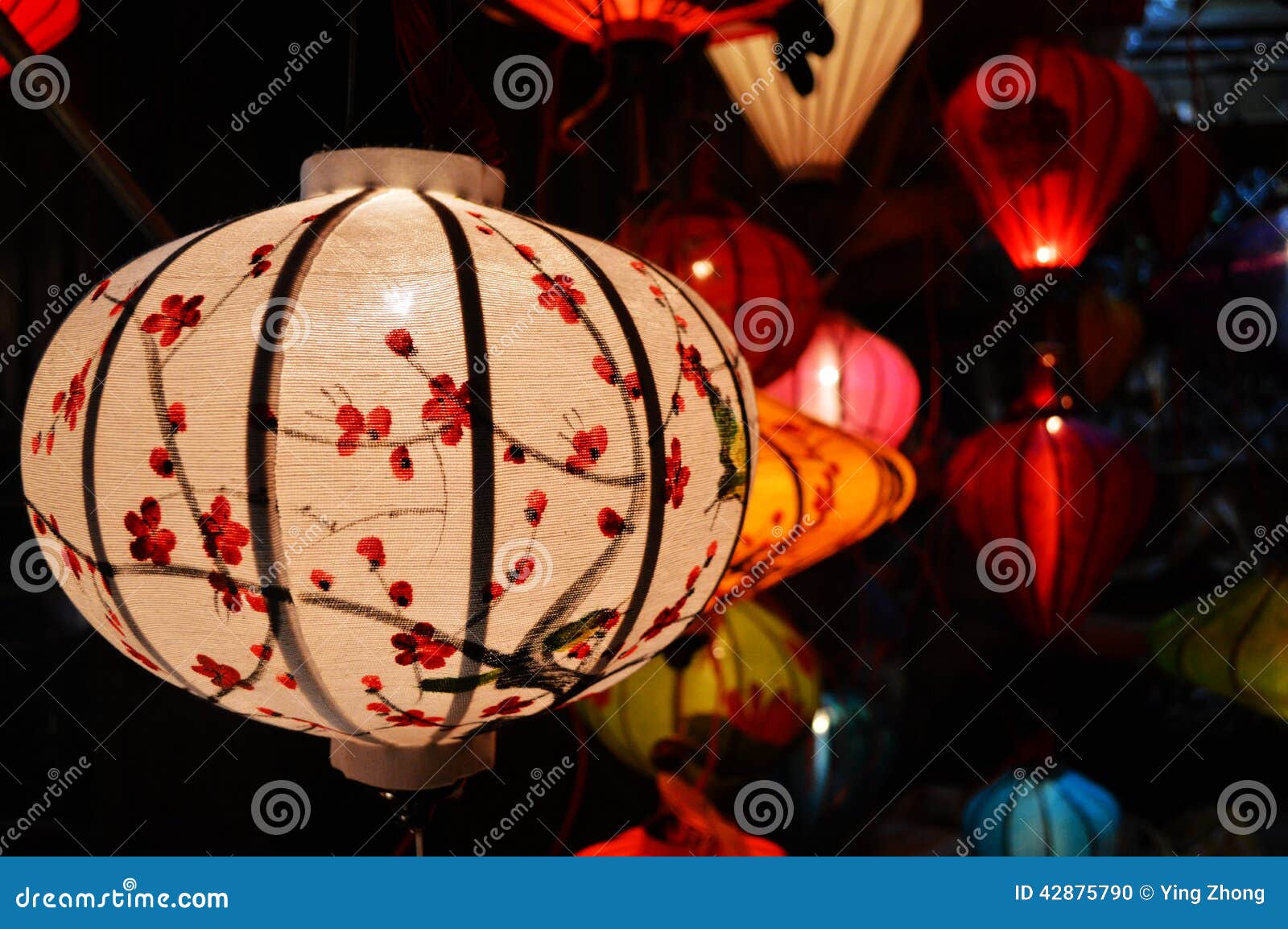 Paper lanterns stock photo. Image of paper, vietnam, colorful 42875790