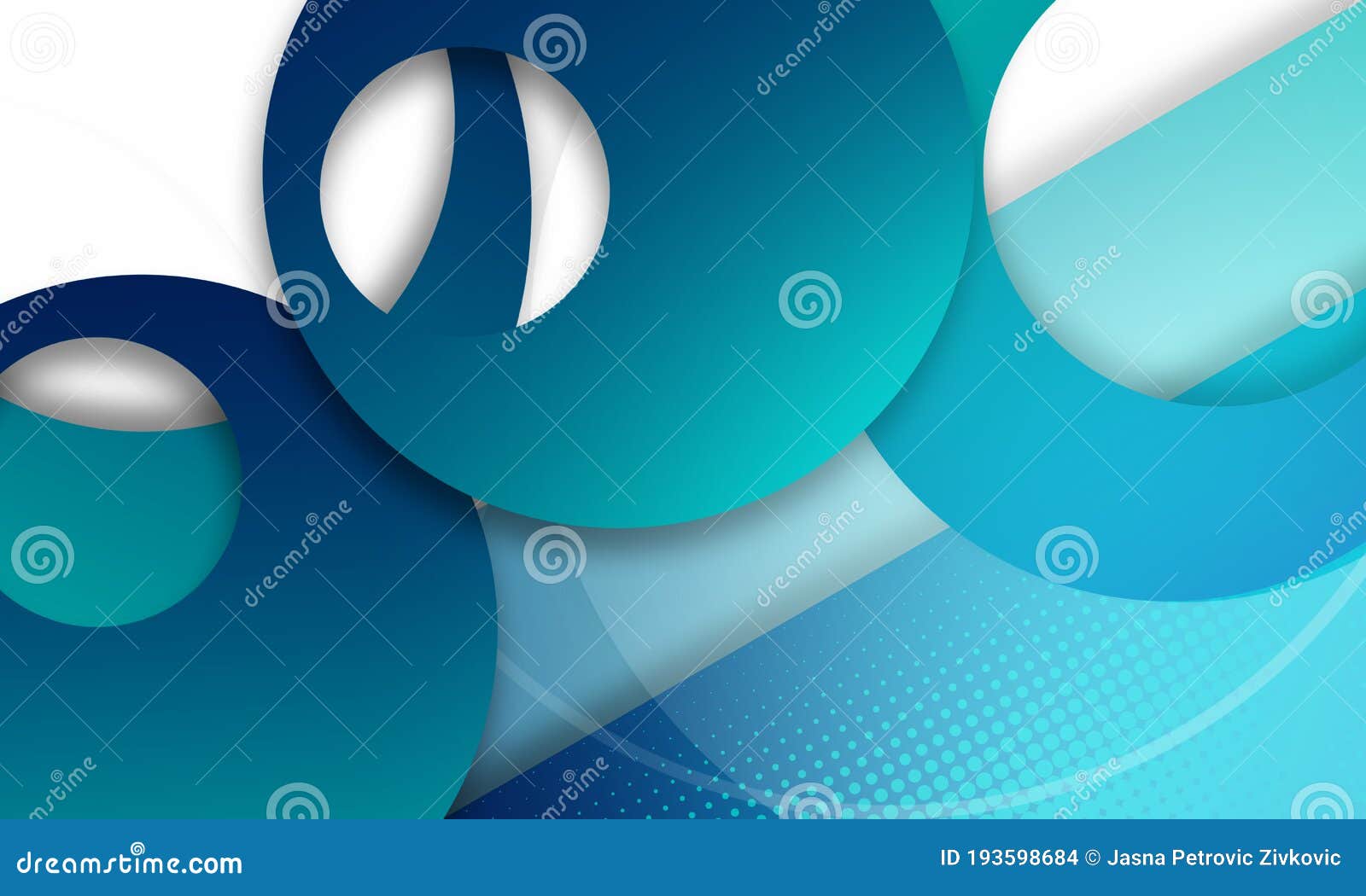 Paper Layer Circle Blue Abstract Background Curves And Lines Use For