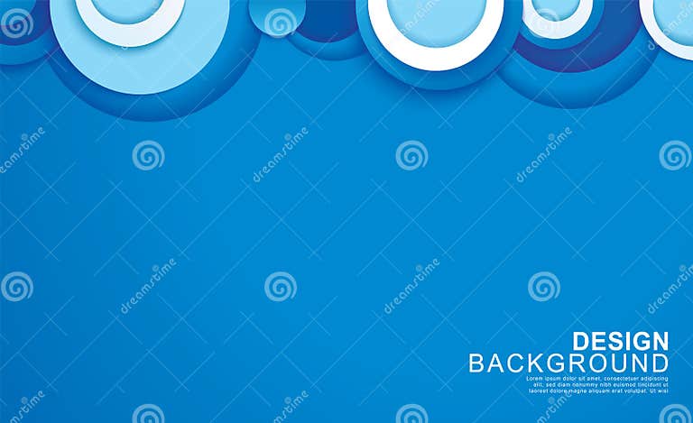 Paper Layer Circle Blue Abstract Background Curves And Lines Use For